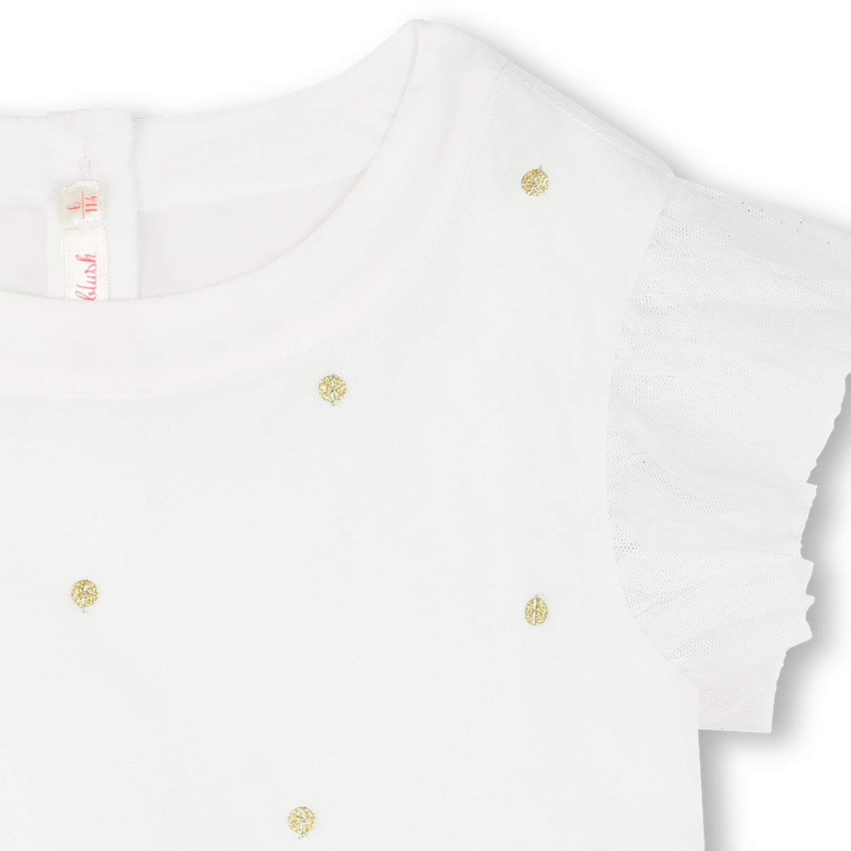 Blusa con tulle e paillettes rice, BILLIEBLUSH