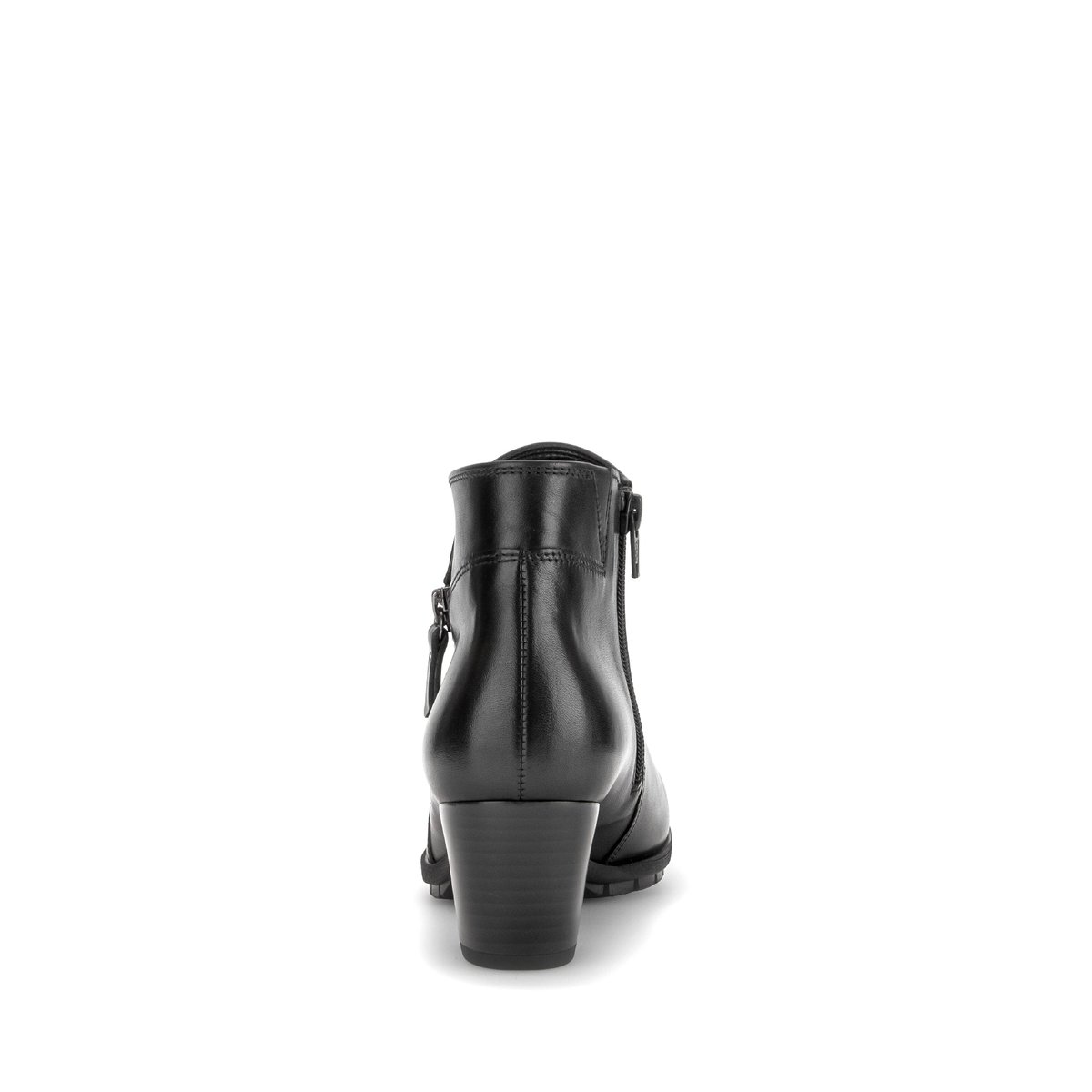Bottines en cuir lisse à talon décroché noir lisse, GABOR