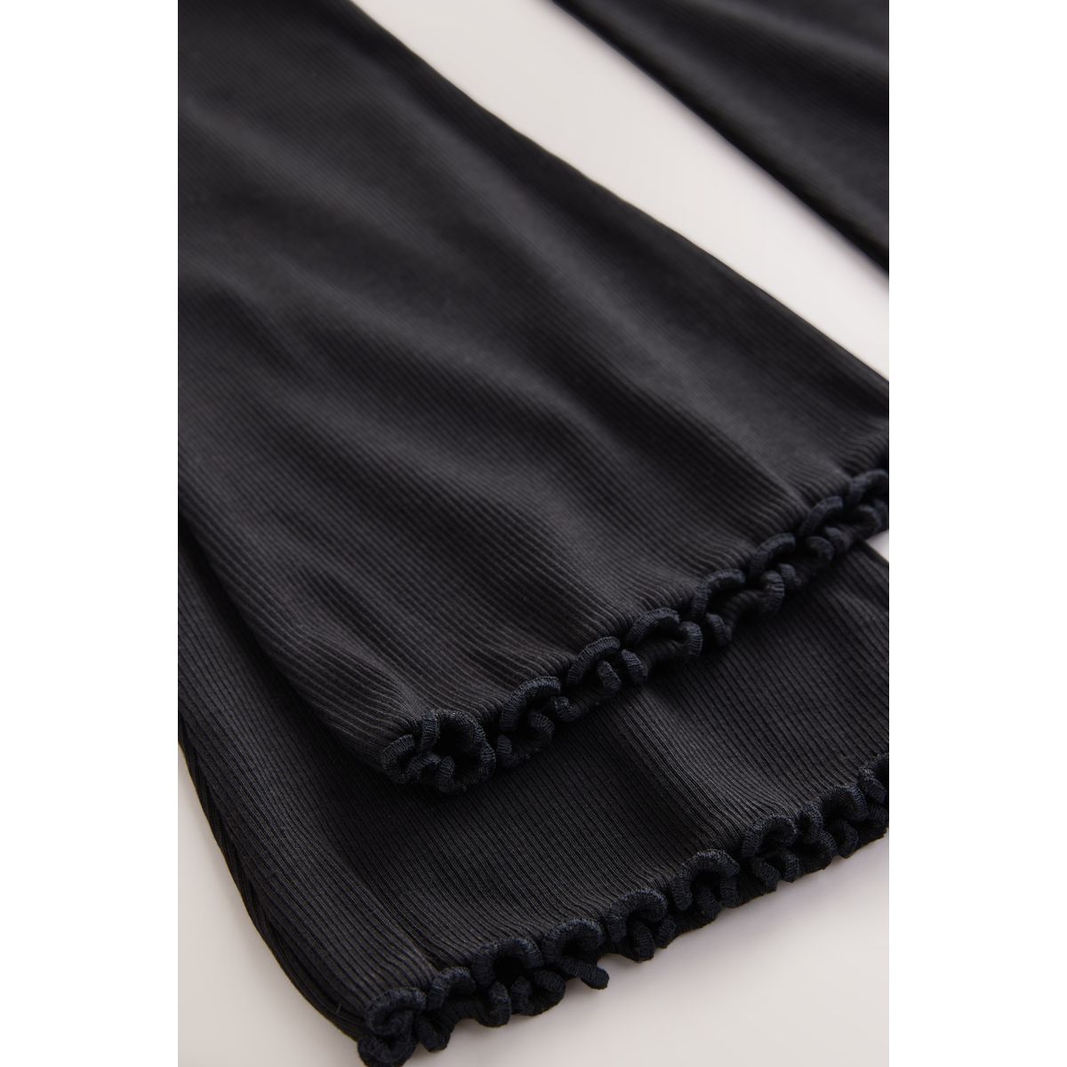 Legging évasé côtelé noir, NEXT