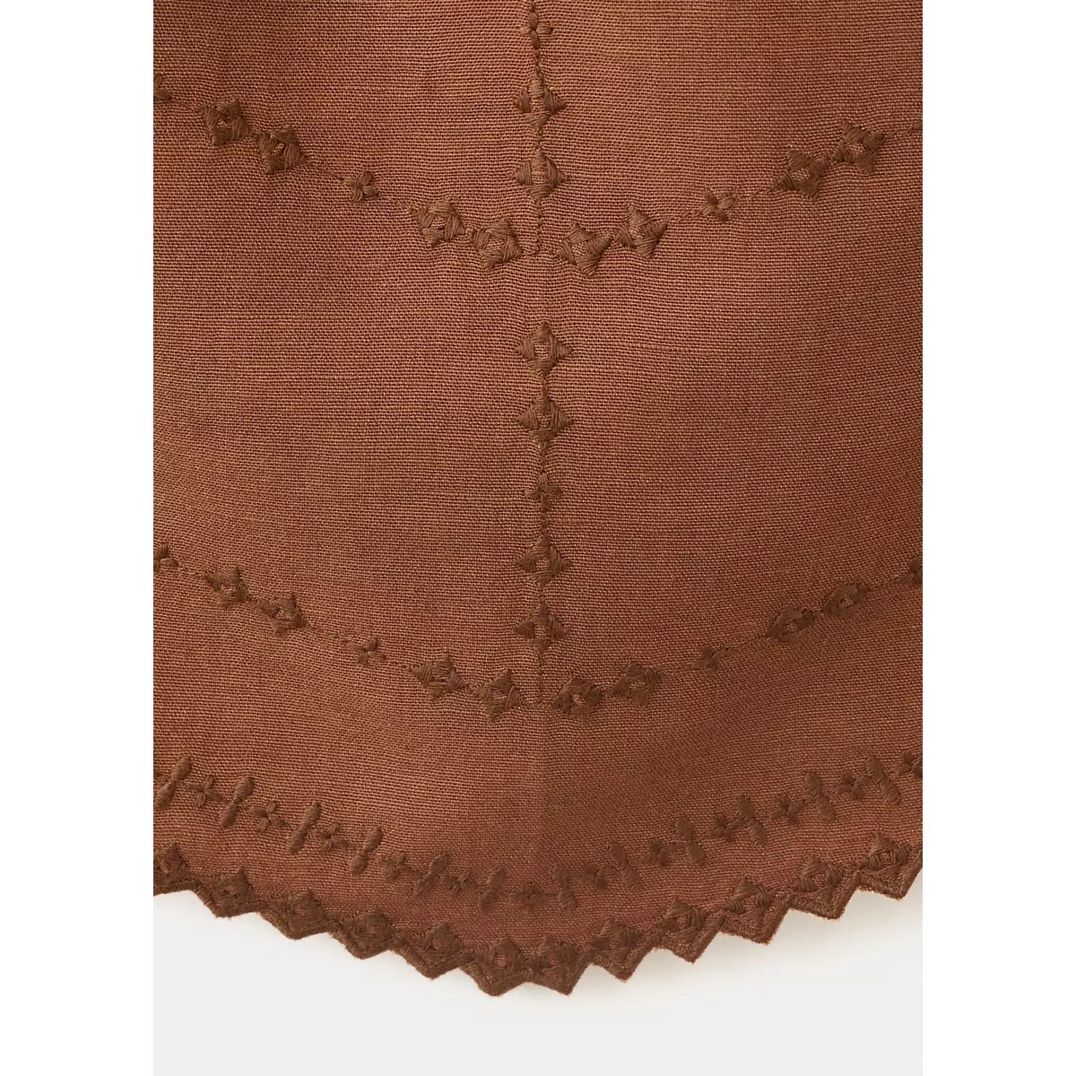 Top emmanchures américaines franges rouge-orangé, MANGO TEEN