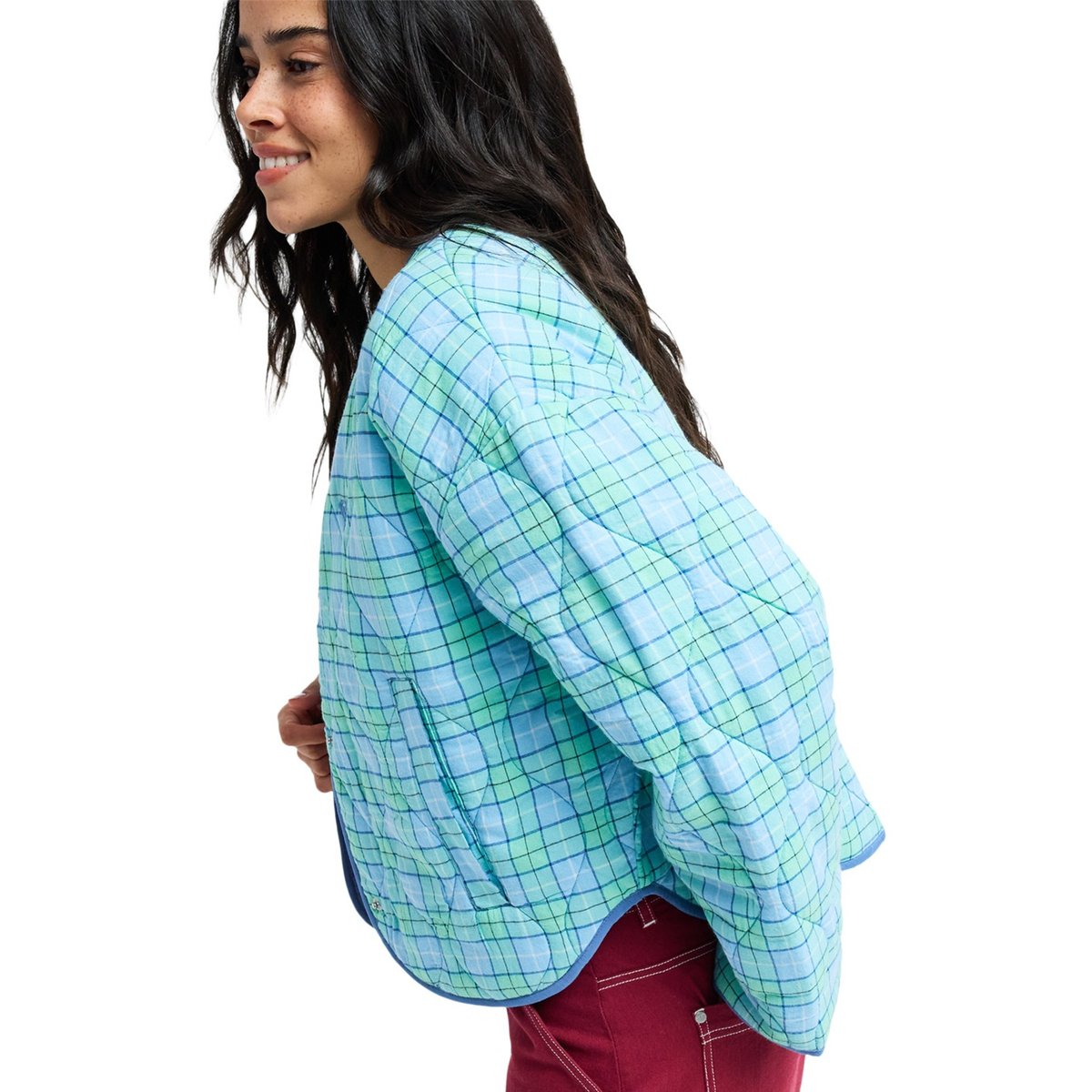Veste ample molletonnée SEASIDE RESORT. bleu airy blue as if plaid, ROXY