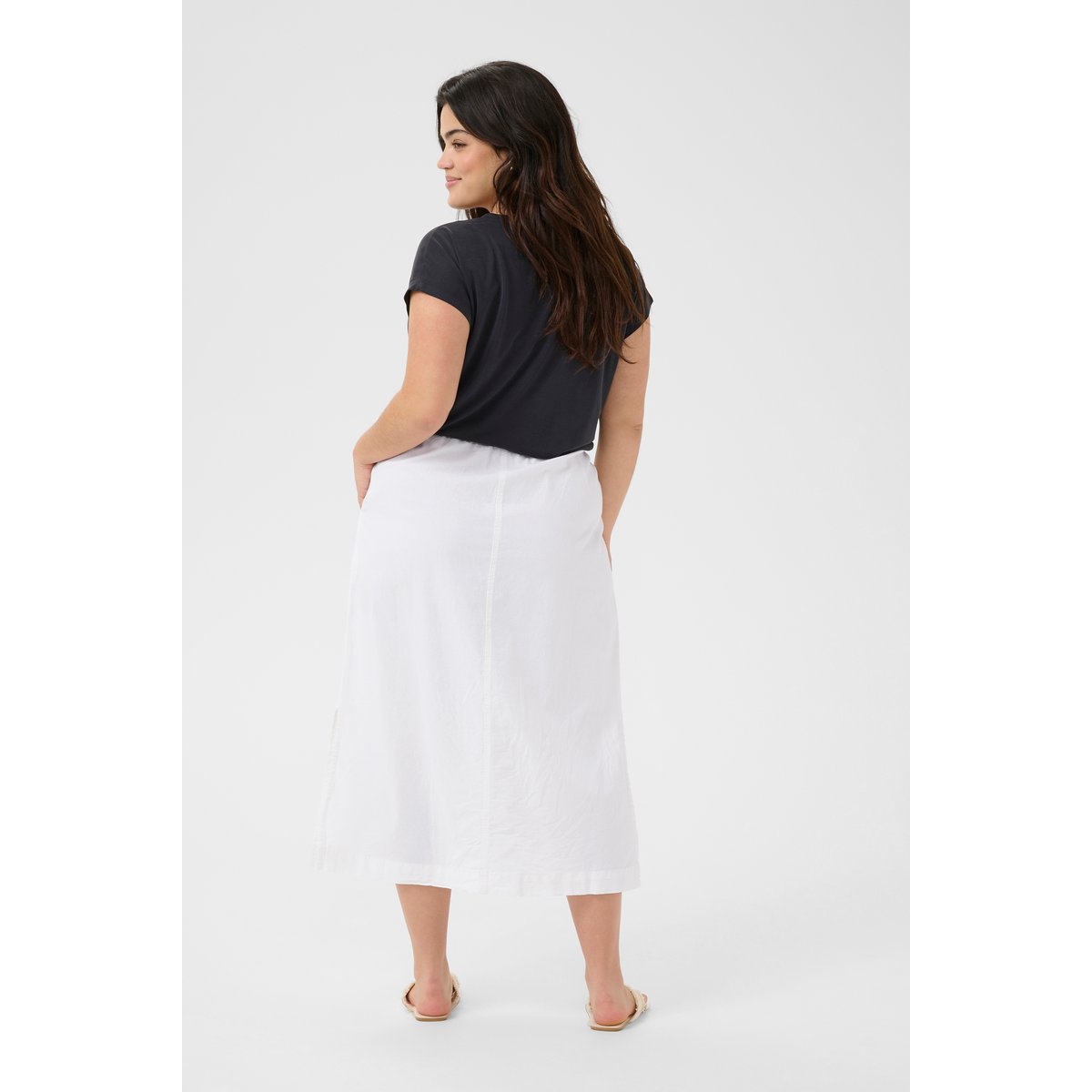 Skirt blanc chalk, KAFFE CURVE