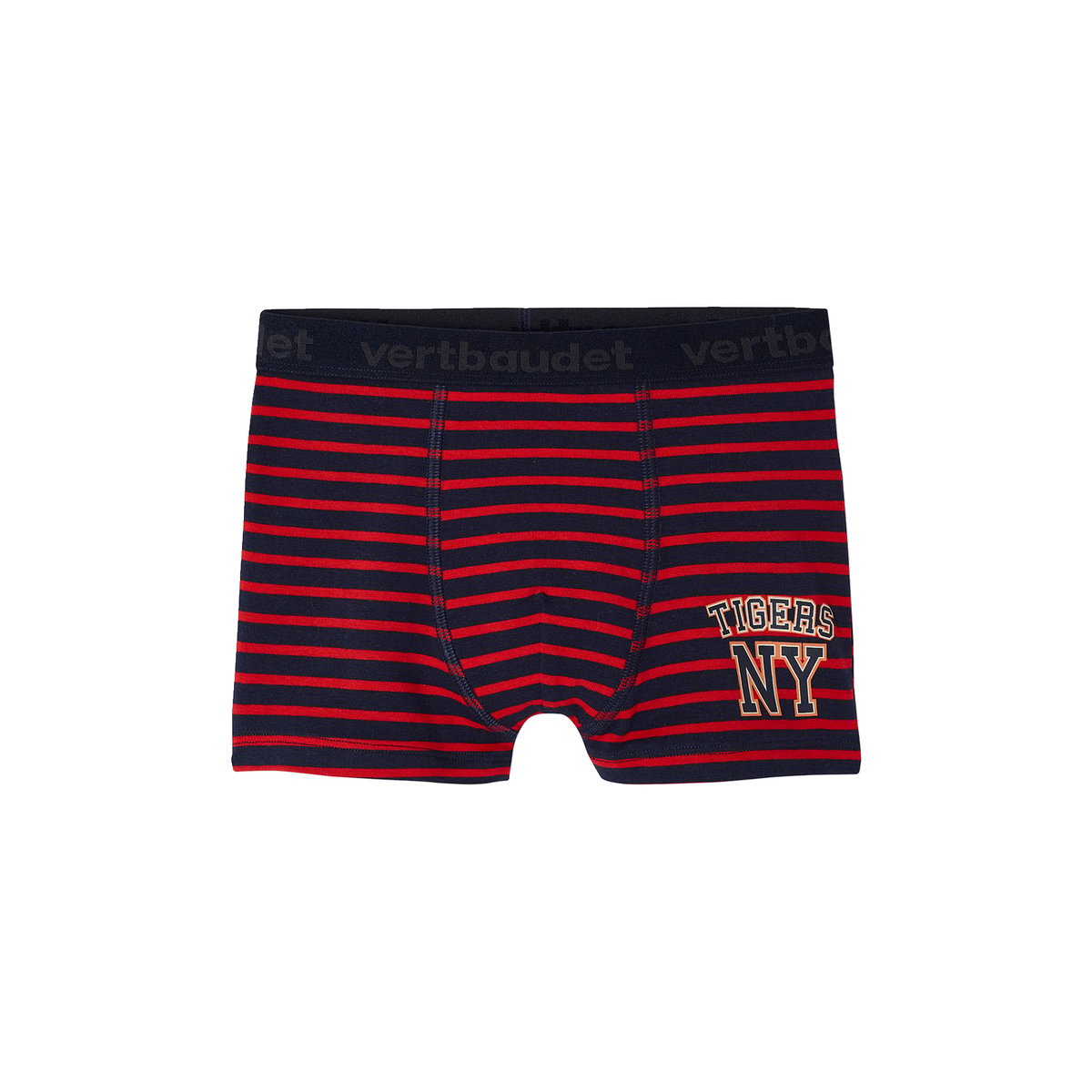 Lot de 5 boxers stretch basket en coton bio gris chiné, VERTBAUDET