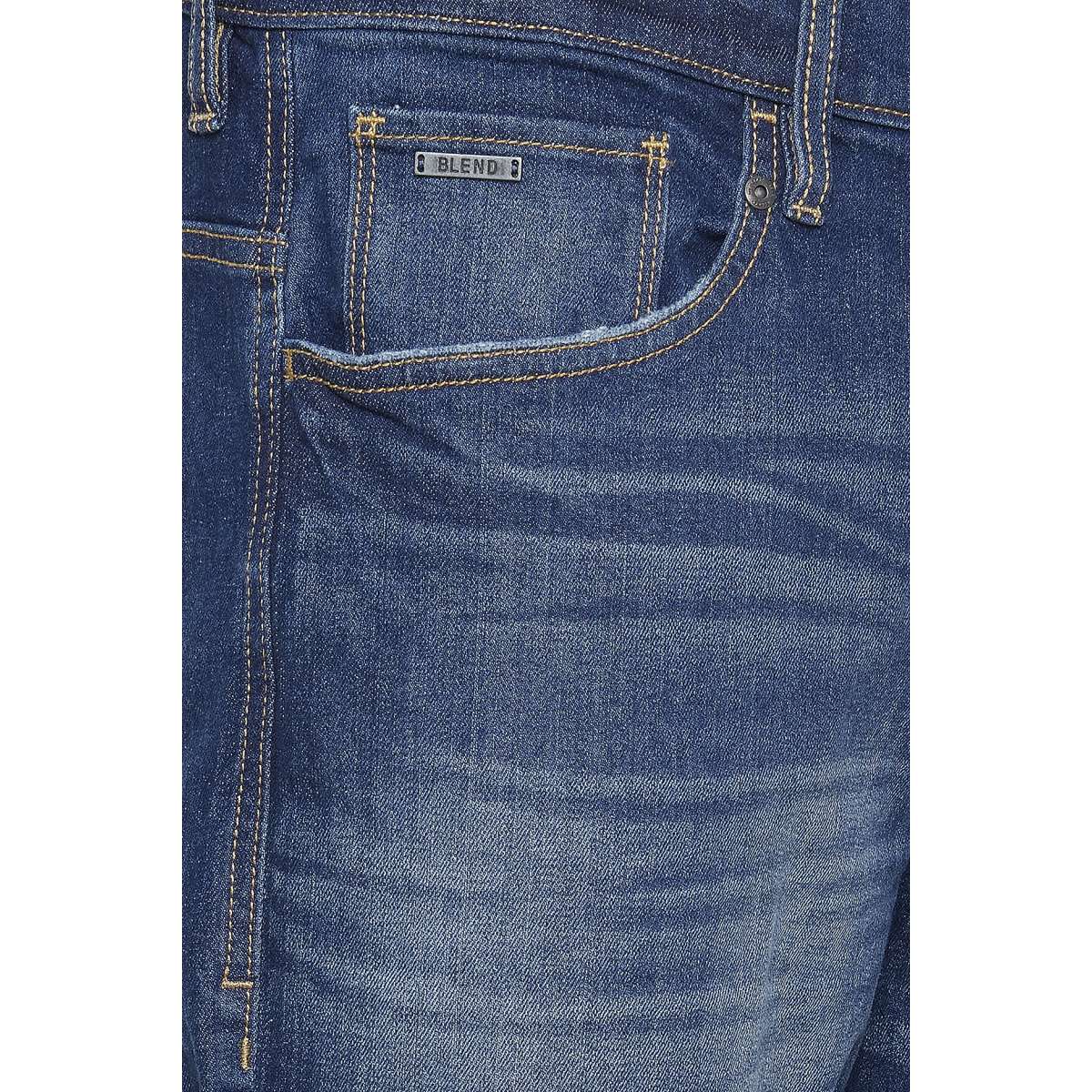 Jean coton droit THUNDER RELAXED bleu, BLEND