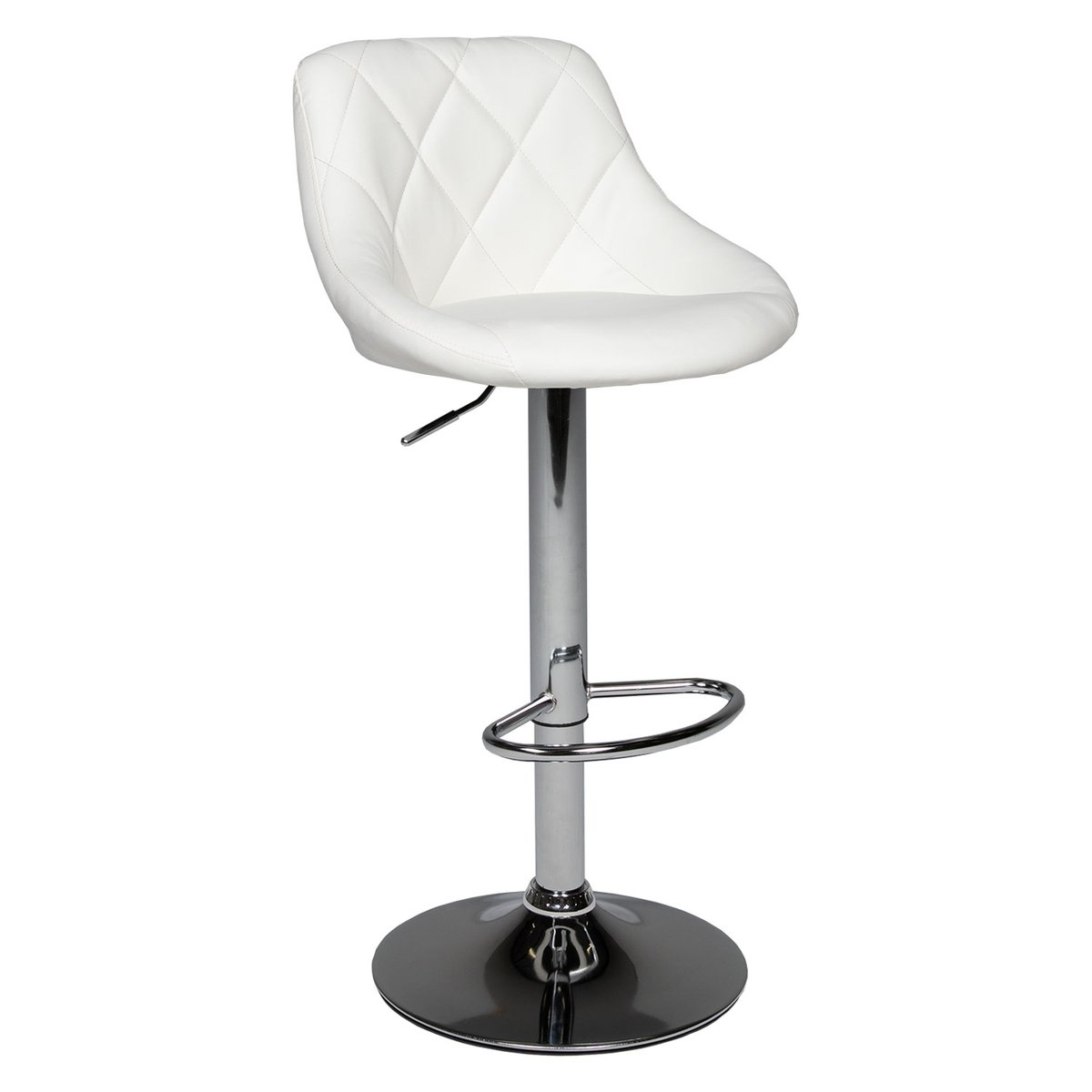 Tabouret de bar, JASPER blanc, métalique, HAPPY GARDEN