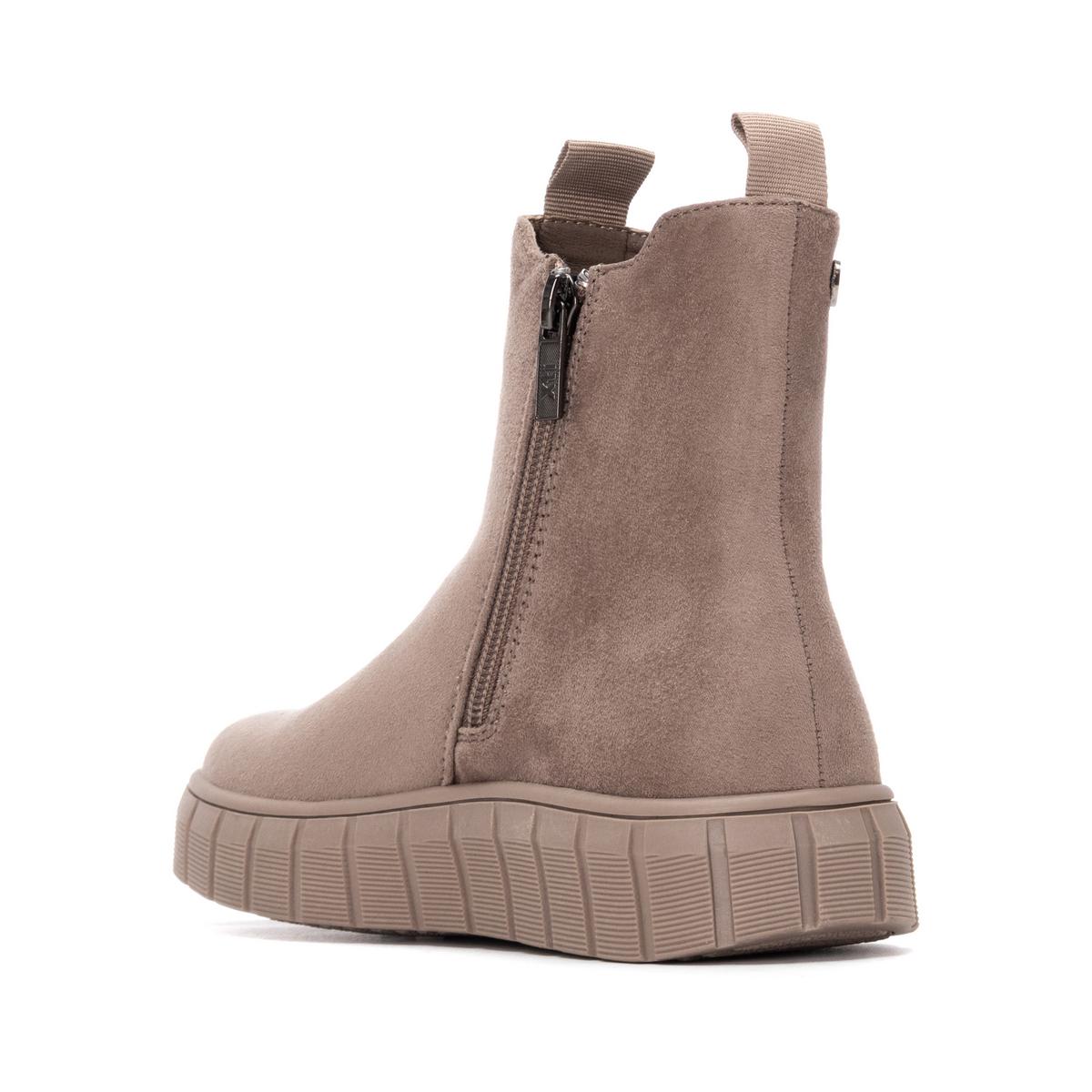 Bottine Chelsea Plaine Décontractée Fermeture éclair taupe, XTI