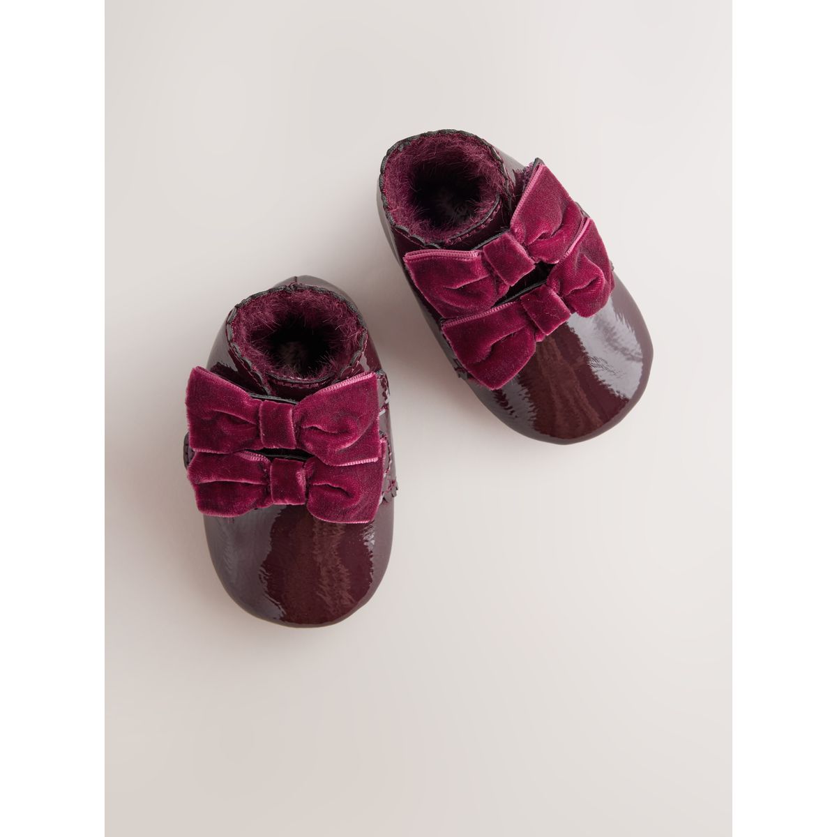 Bottines bébé nœud rouge bordeaux, NEXT