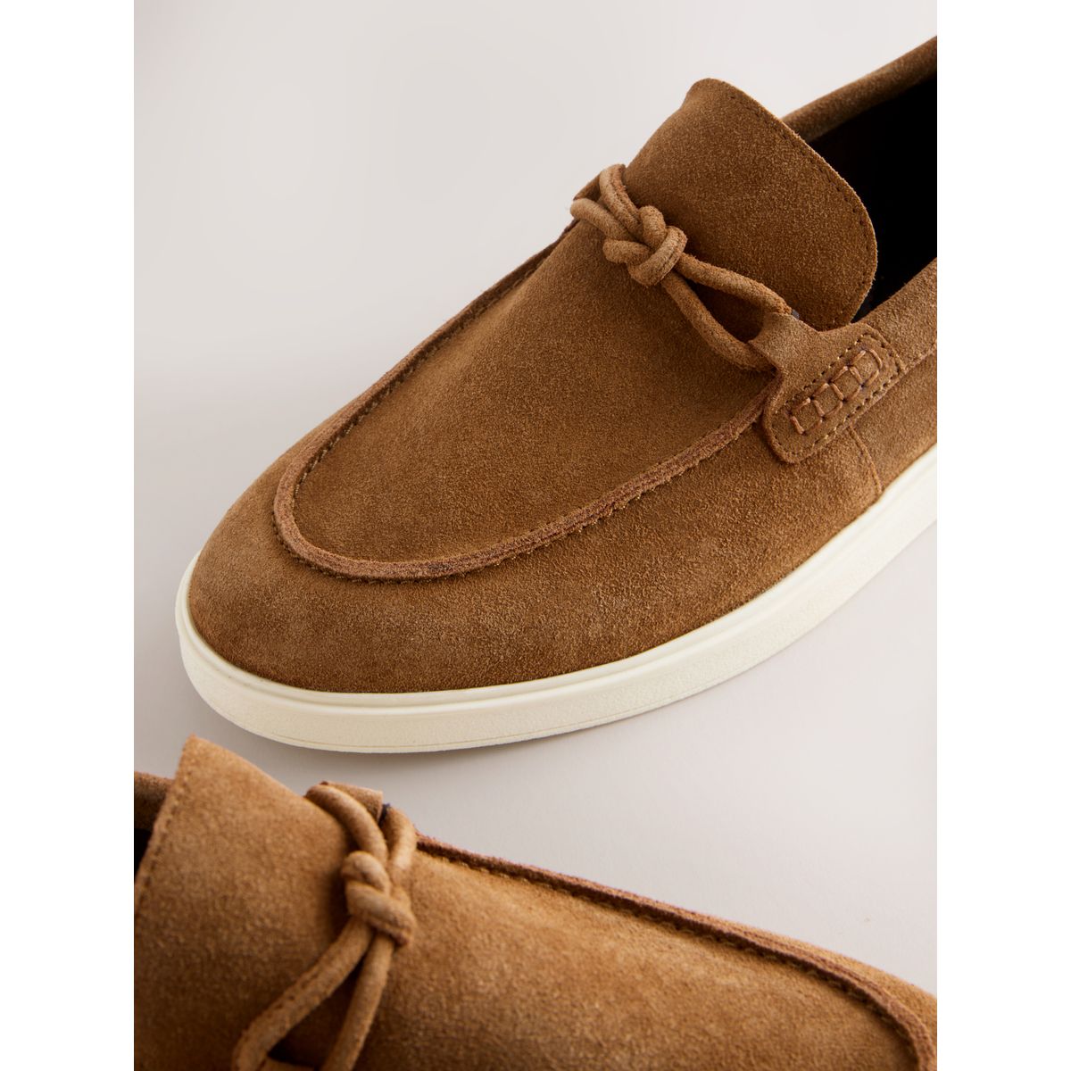 Mocassins décontractés en corde marron fauve, NEXT