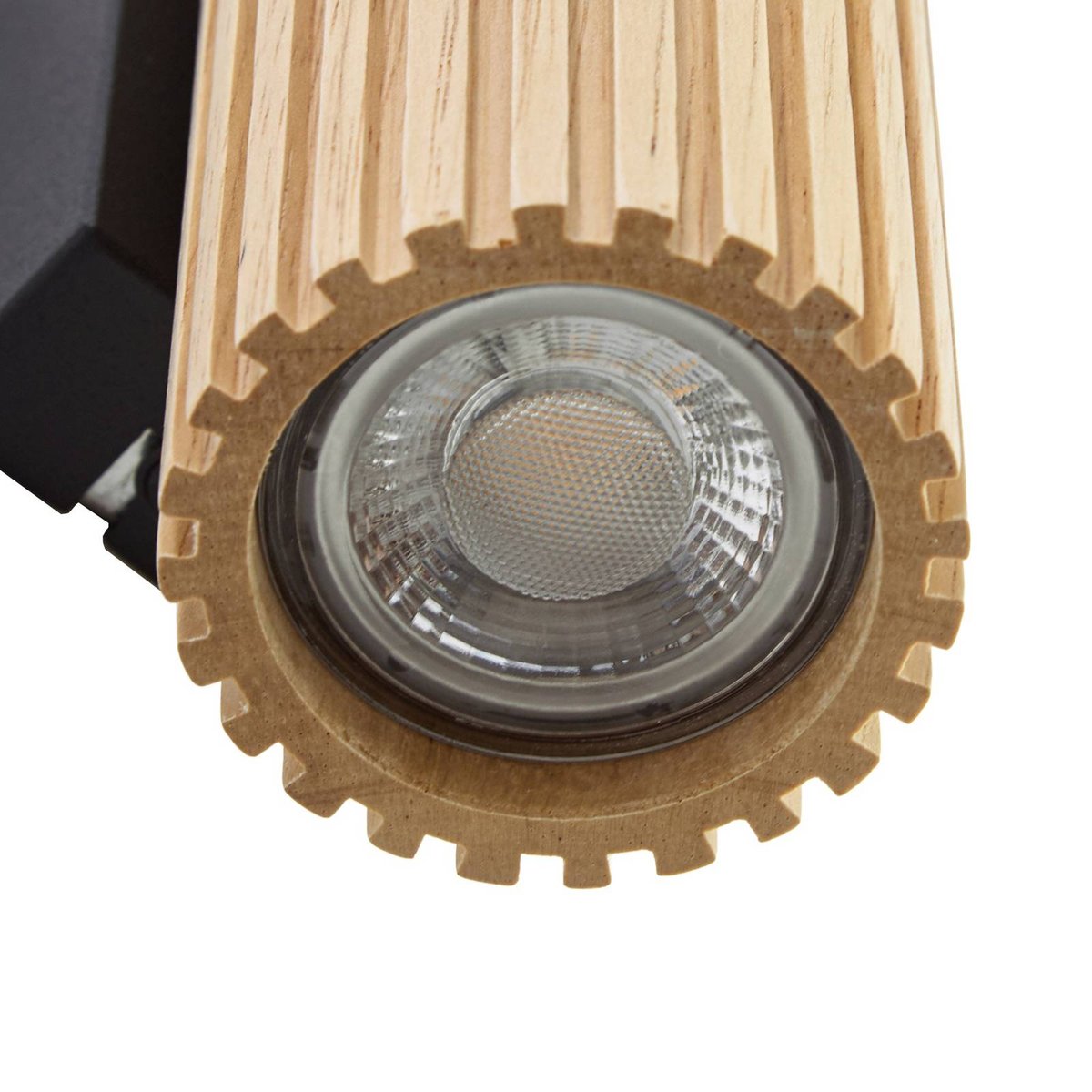 Applique en bois moderne, Stralino couleur bois, noir, LINDBY