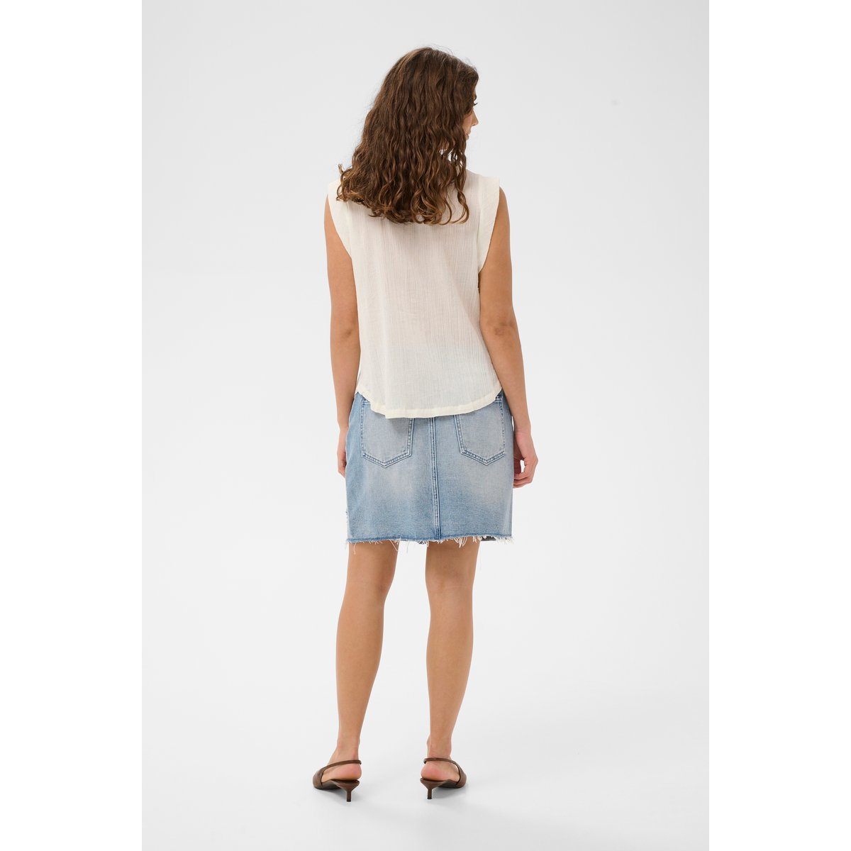 Blouse sans manches blanc spring gardenia, CULTURE
