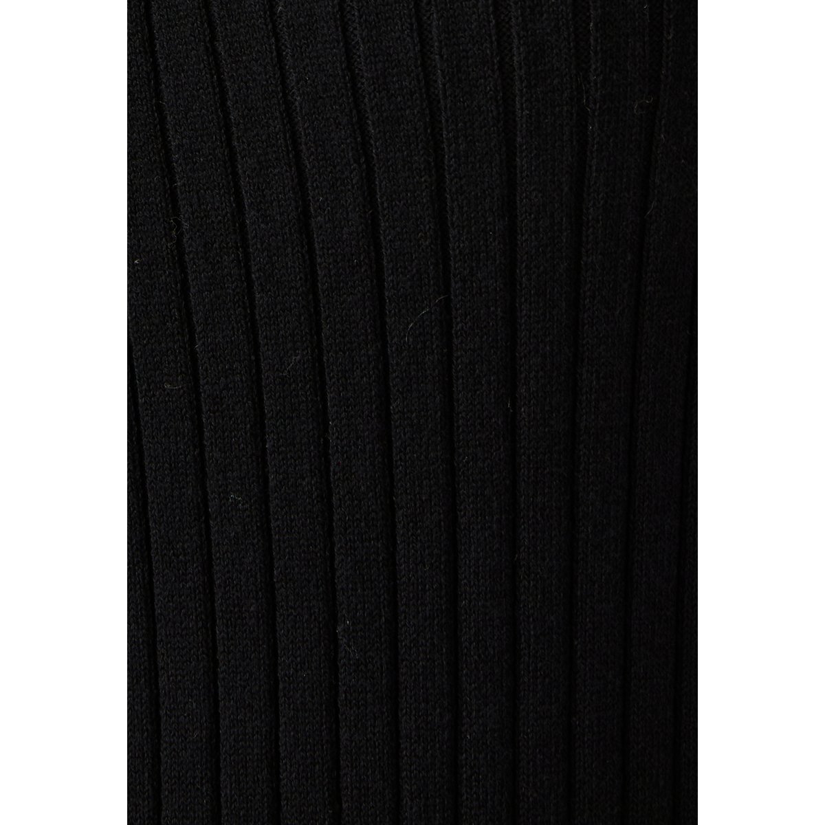 Pull col polo maille côtelée noir, DAMART