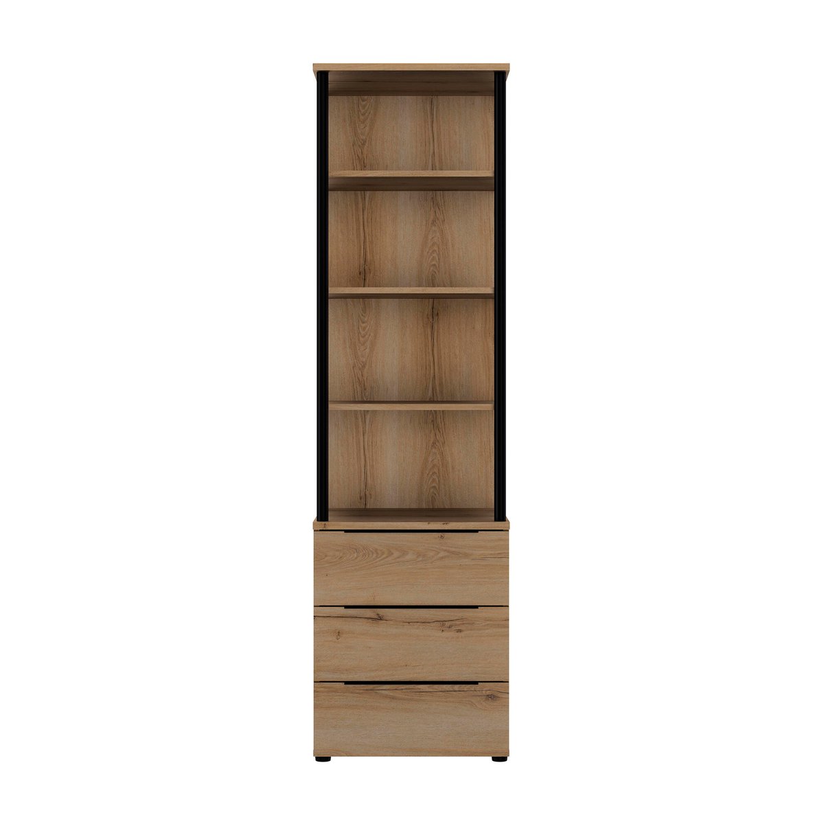 Rangement 3 tiroirs marron, GAMI