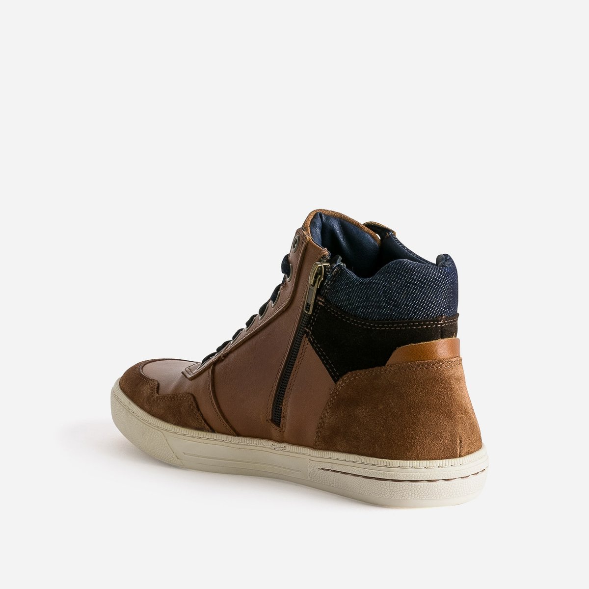 Basket en cuir DOMI cognac, ERAM