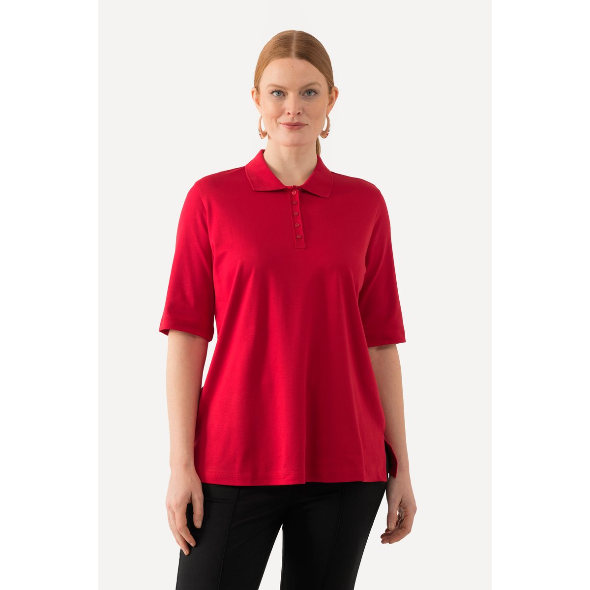 Polo en coton Pima. Coupe Classic et manches salsa, ULLA POPKEN