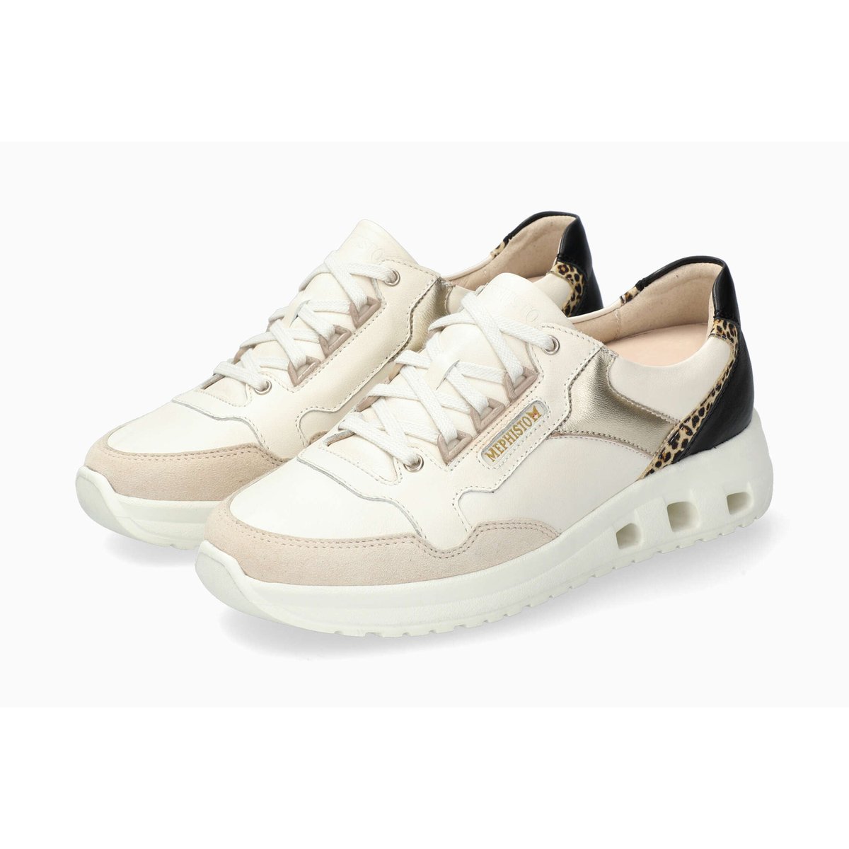 Baskets en cuir LORANE beige 5145, MEPHISTO