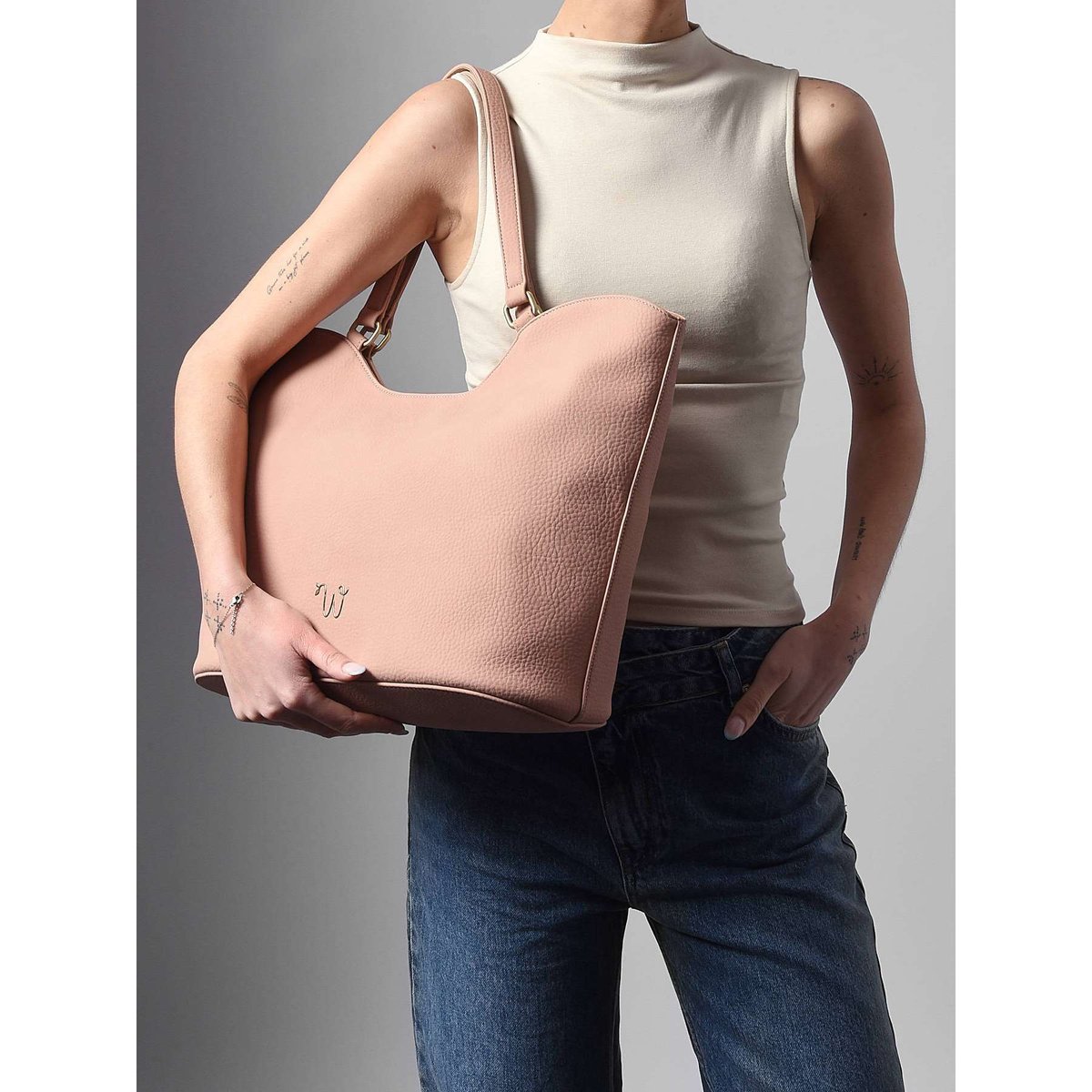 Sac porté épaule Neflier pearl candy, WOOMEN
