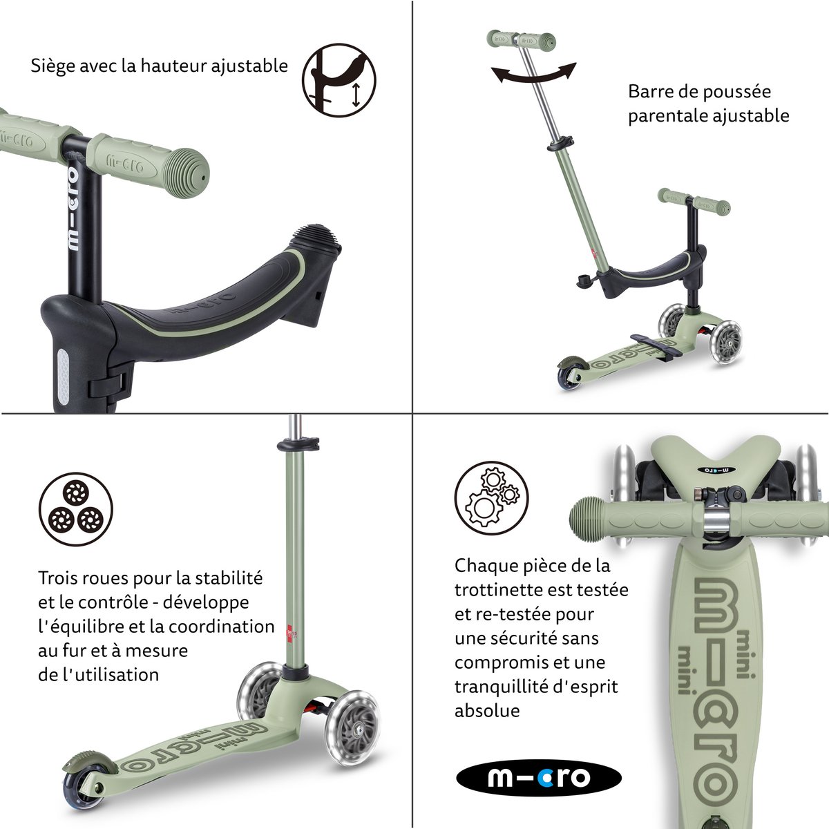 Micro Mini2Grow 2.0 LED - Sauge vert, MICRO MOBILITY