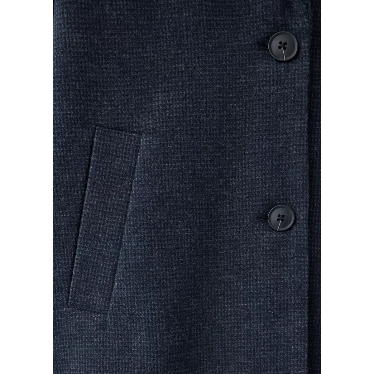 Manteau coupe midi drap de laine bleu marine foncé, MANGO TEEN