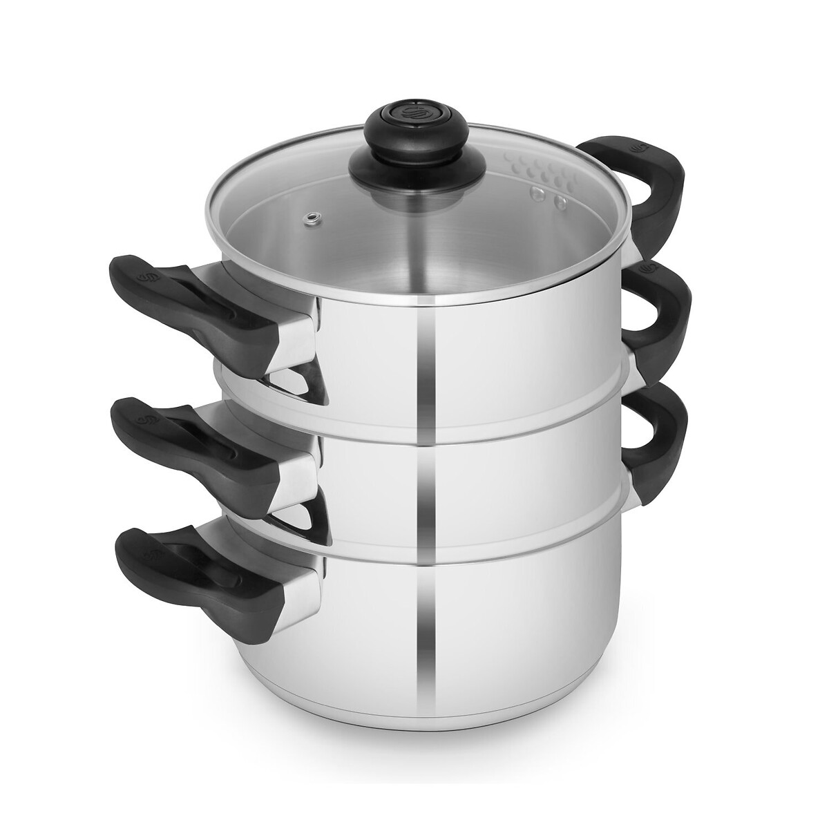 Townhouse 3-Tier 18cm Steamer silver-coloured, SWAN