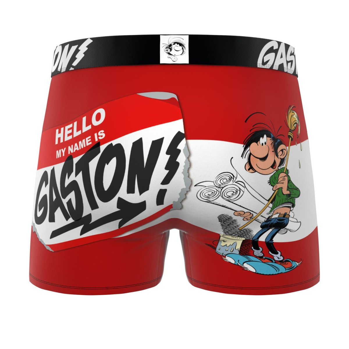 Lot De 3 Boxers Gaston Lagaffe rouge/blanc/jaune/gris/vert/balnc/noir, FREEGUN