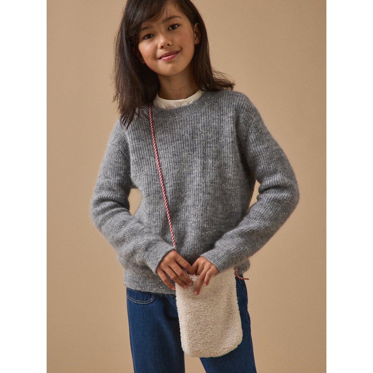 Pochette en sherpa ecru, CYRILLUS