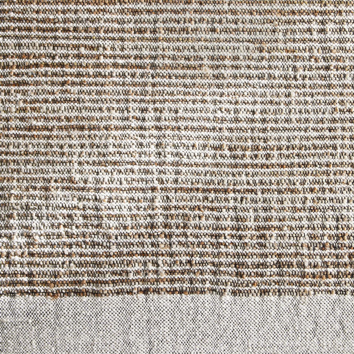 Tapete de juta, em lã e algodão, tecelagem plana, Siptah natural/cinza antracite, AM.PM