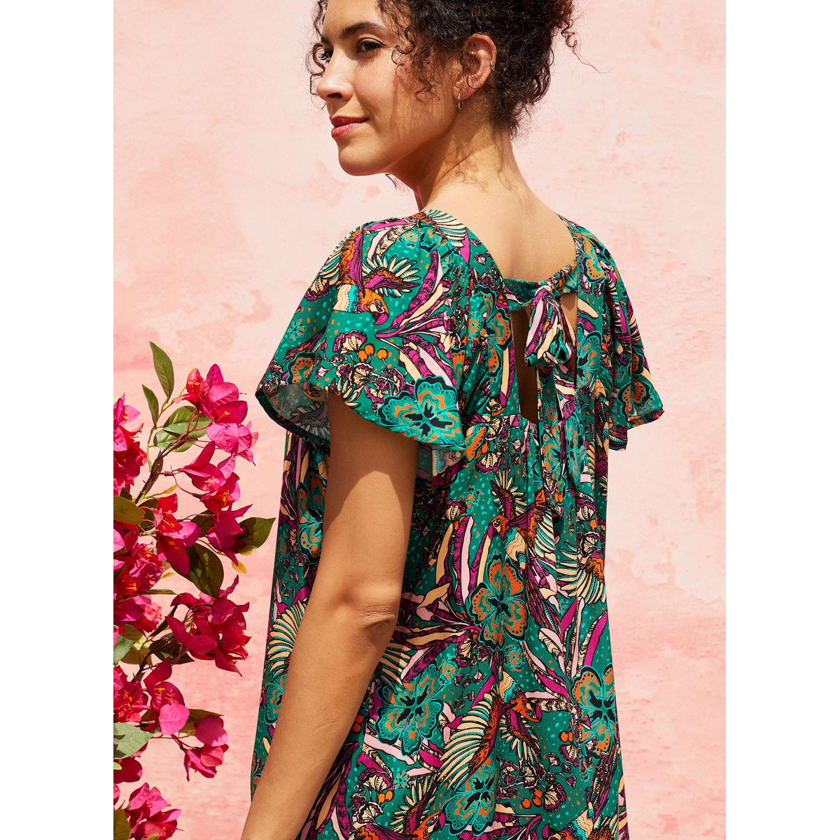 Robe fluide à volants BENITO vert foncé luz, LA FIANCÉE
