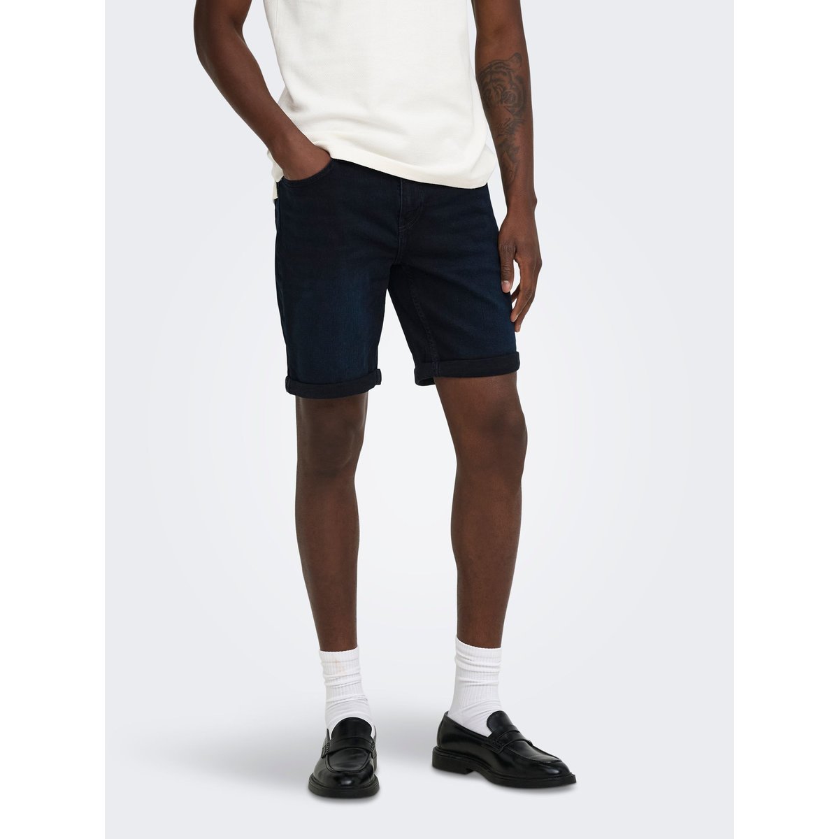 Short En Denim noire - blue black denim 1, ONLY & SONS