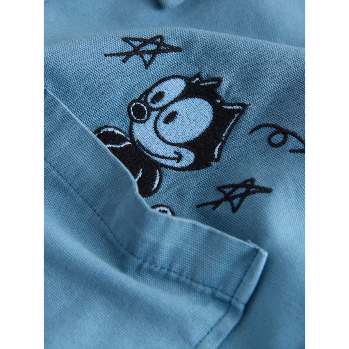 Chemise oxford épaisse à manches longues félix bleu, NEXT
