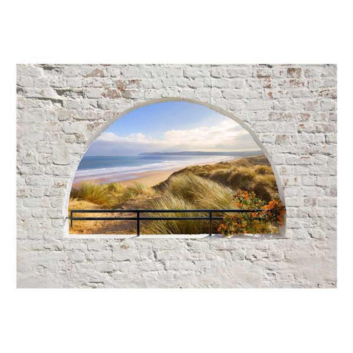 Papier peint intissé panoramique Paysage Hidden Beach beige, EDEN