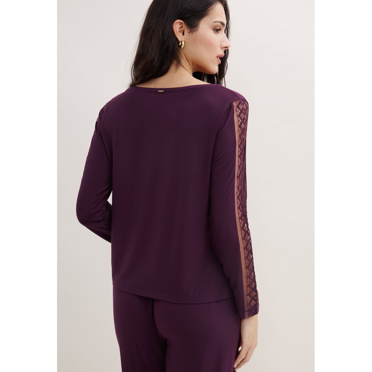 Top manches longues Sweet Obsession deep berry, AUBADE