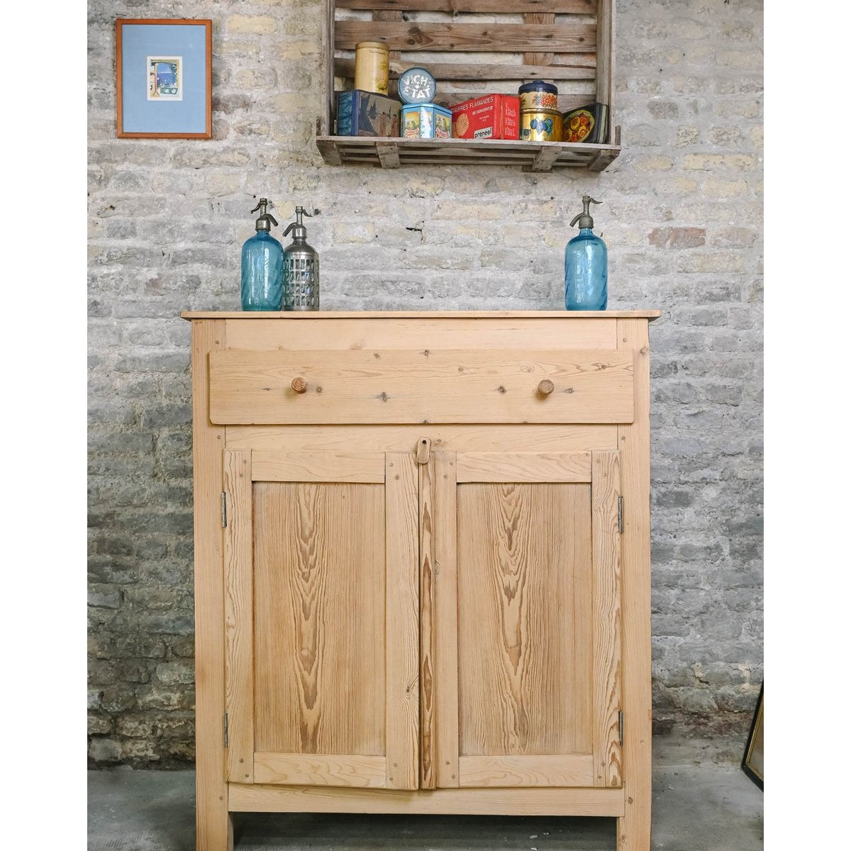 Buffet de campagne en pin clair Gilbert N°1794 - Bon état bois clair, DEBONGOUT