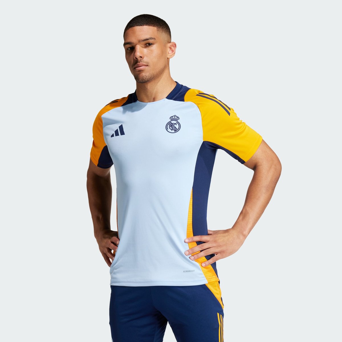 Maillot d'entraînement Real Madrid Tiro 24 Competition glow blue / crew orange / team navy blue 2, adidas Performance