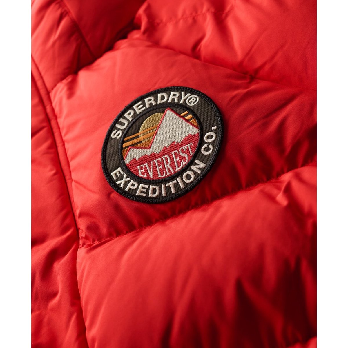 Parka longue matelassée Everest rouge héritage, SUPERDRY