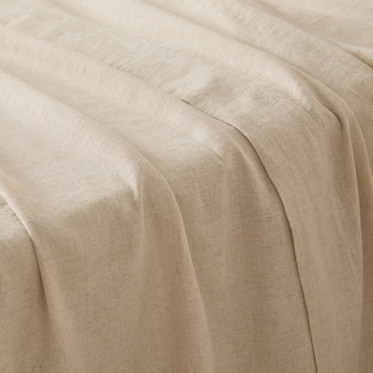 Sábana en algodón lavado/lino, Marnie beige , LA REDOUTE INTERIEURS