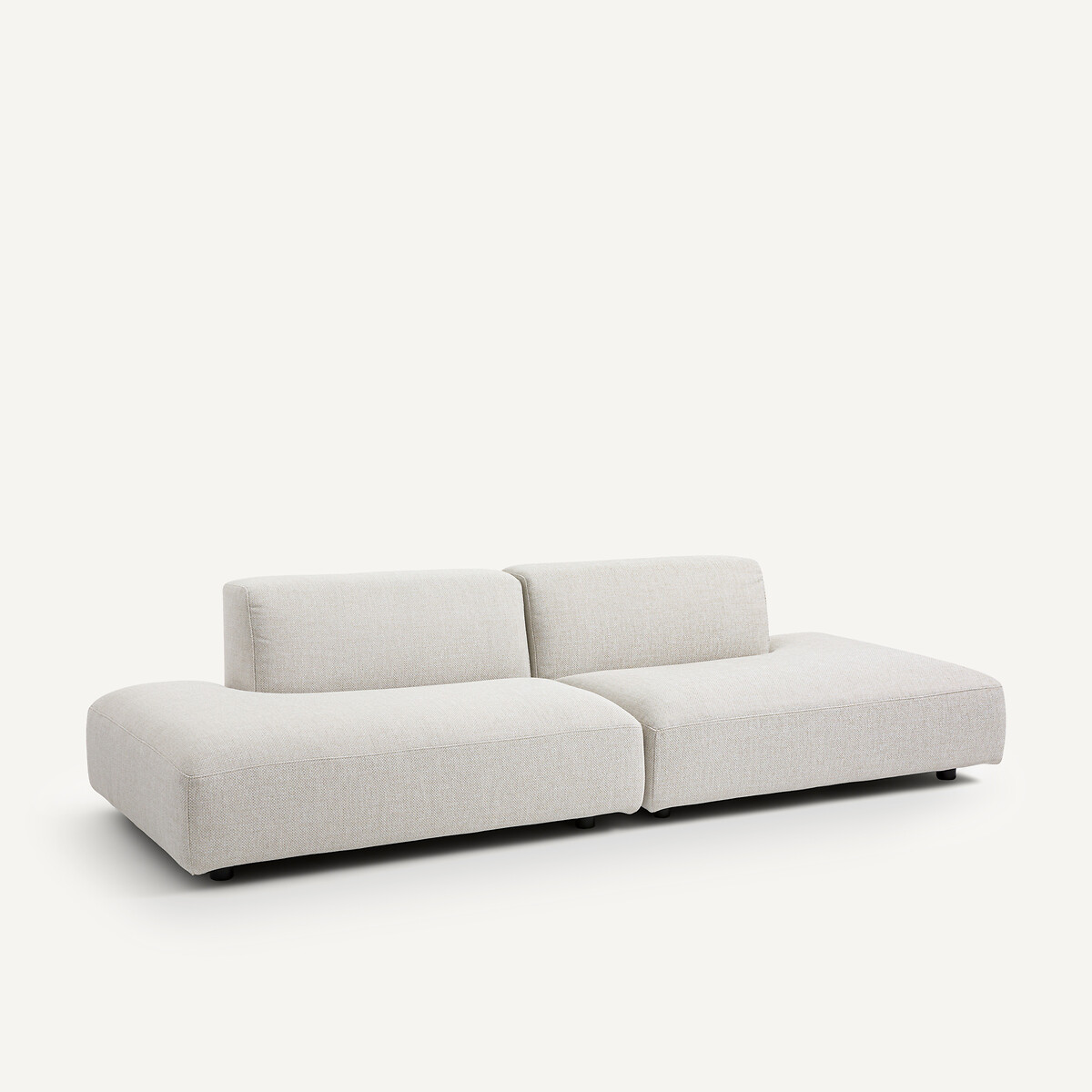 Halve zetel, klein model, gevlochten, Leki naturel, AM.PM