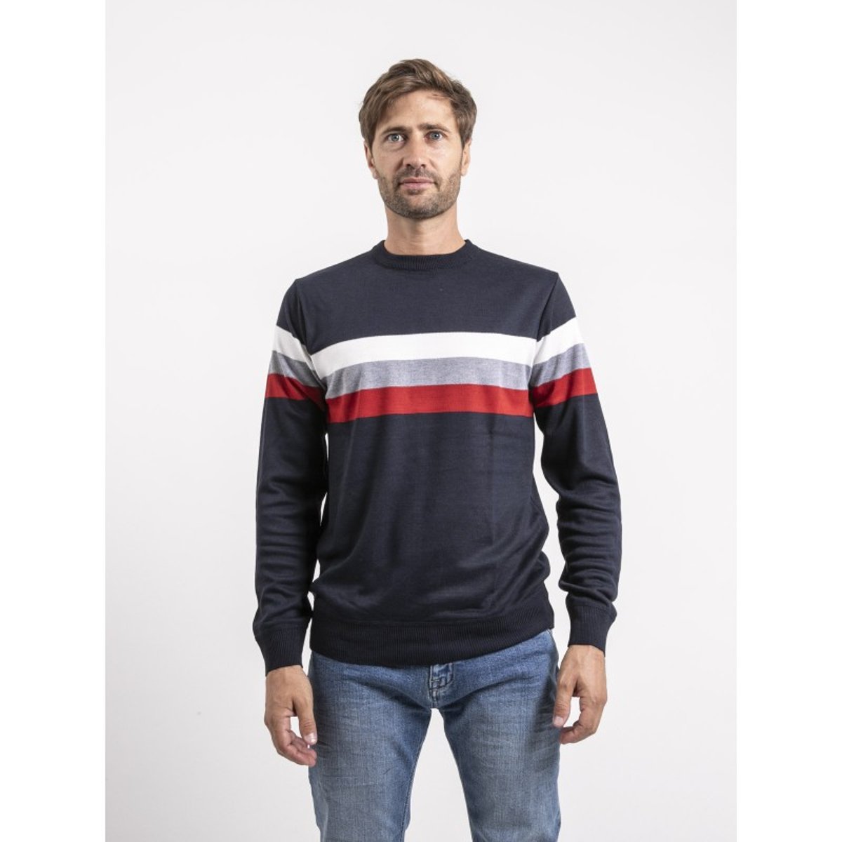 Pull Col Rond Leniwaly bleu marine, RITCHIE