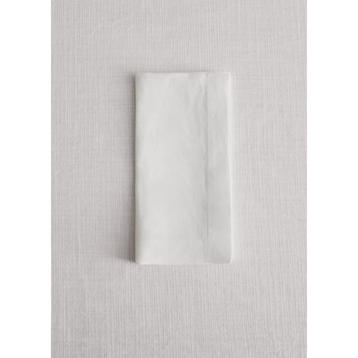 Serviettes de table 100 % lin blanc, MANGO HOME