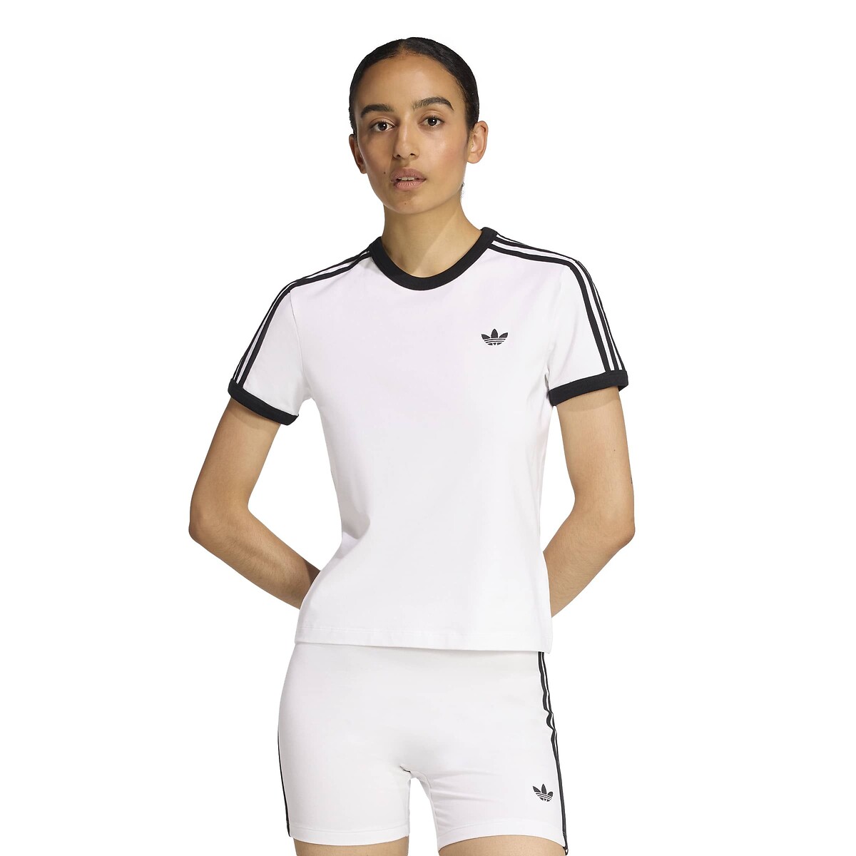 T-shirt manches courtes 3 Stripes blanc, adidas Originals