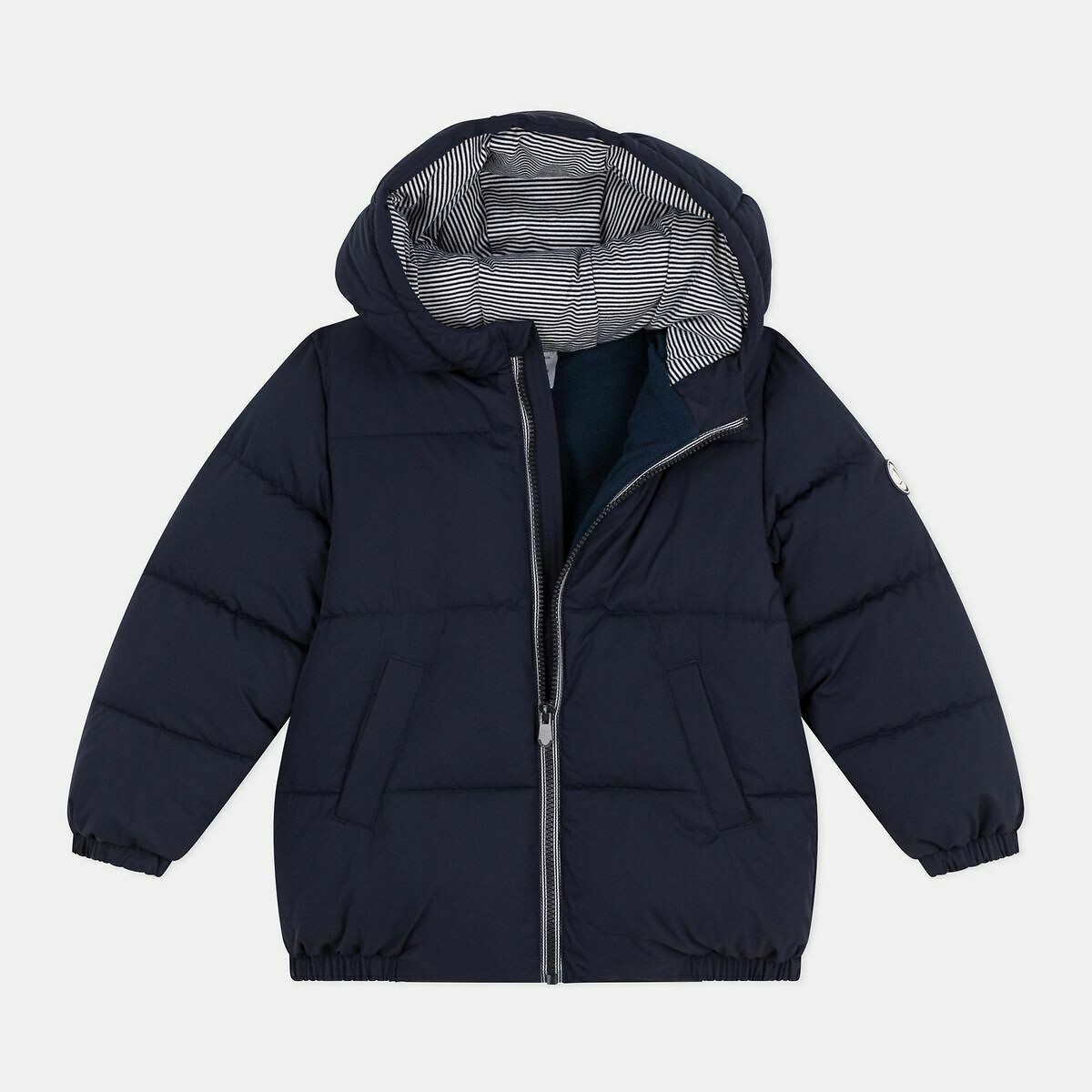 Doudoune à capuche bleu marine, PETIT BATEAU