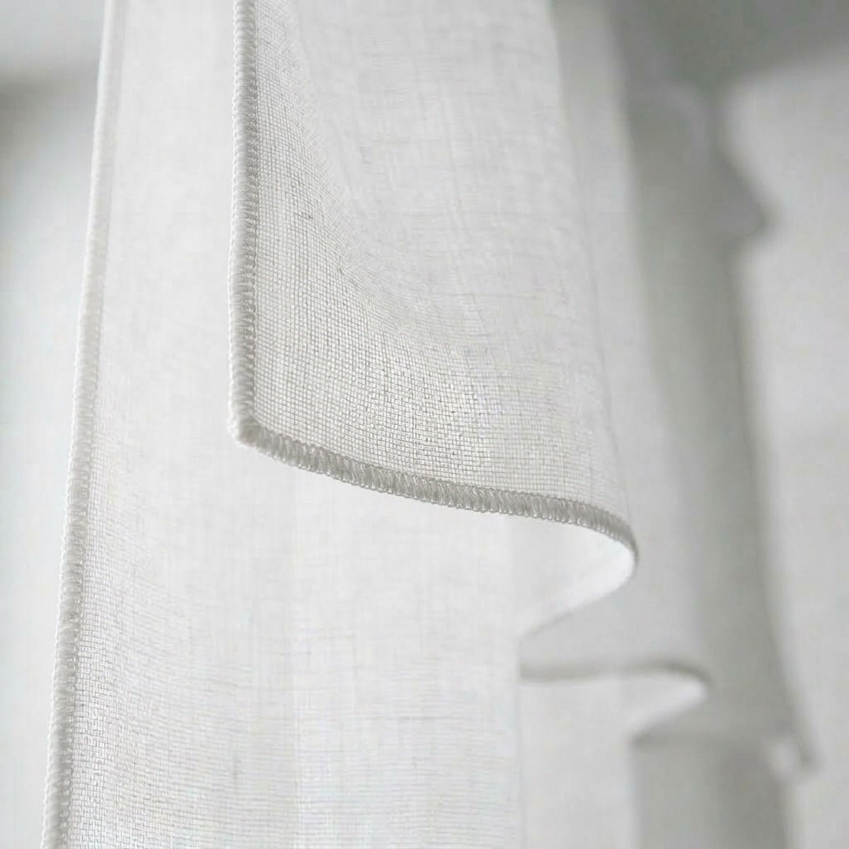 Voilage à passants (x2) voile de coton bio BRUMA Made in Europe blanc, FEBRONIE