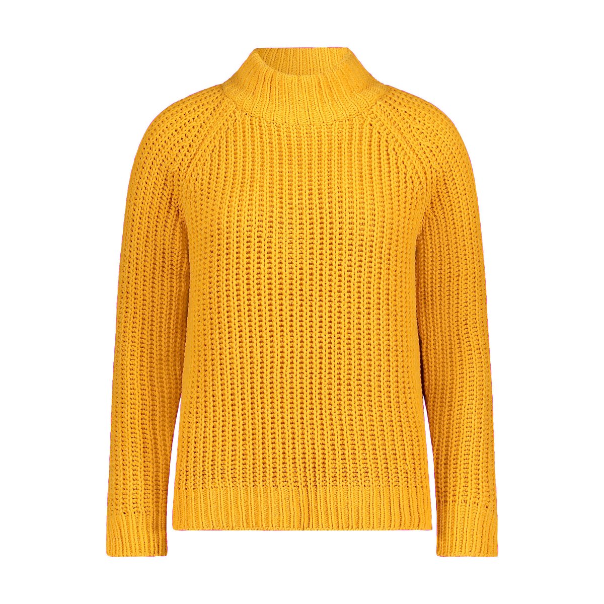Pull-over en maille à col droit golden orange, CARTOON