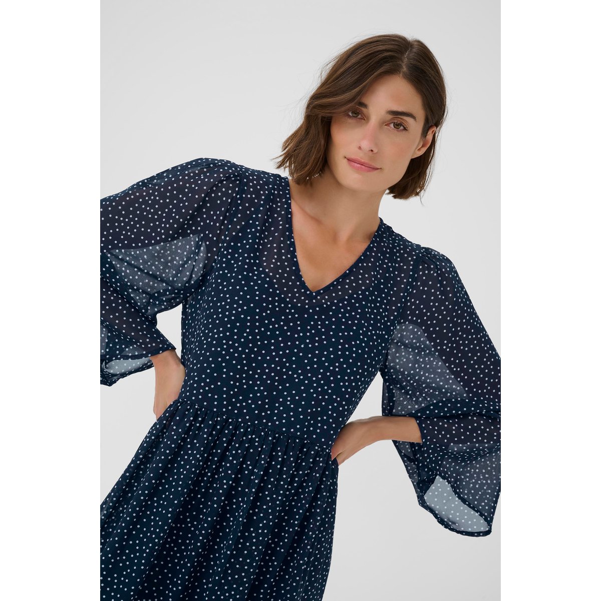Robe bleu dress blues/white dots, CULTURE