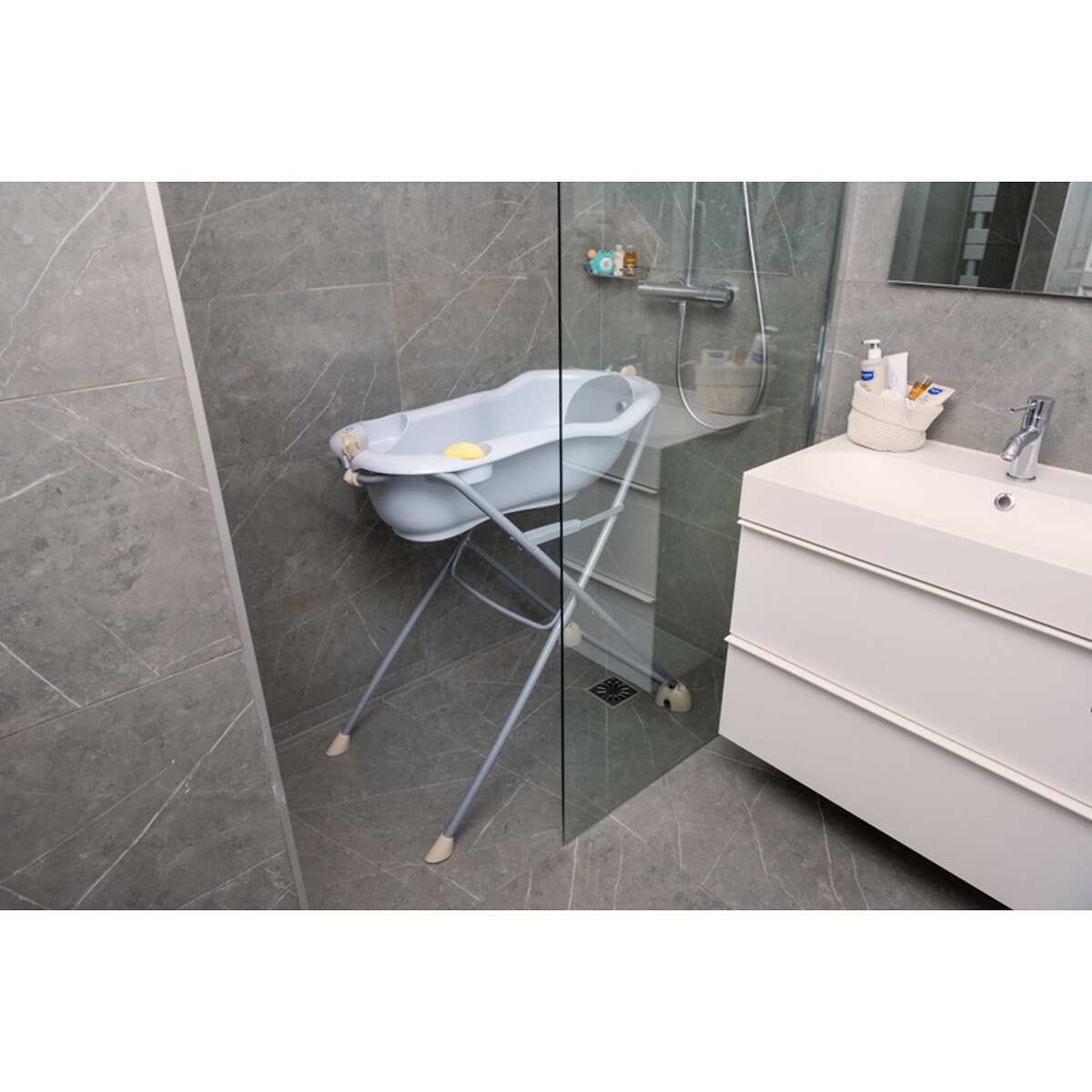 Baignoire bébé anatomy évolutive 80601705 gris perle, TIGEX