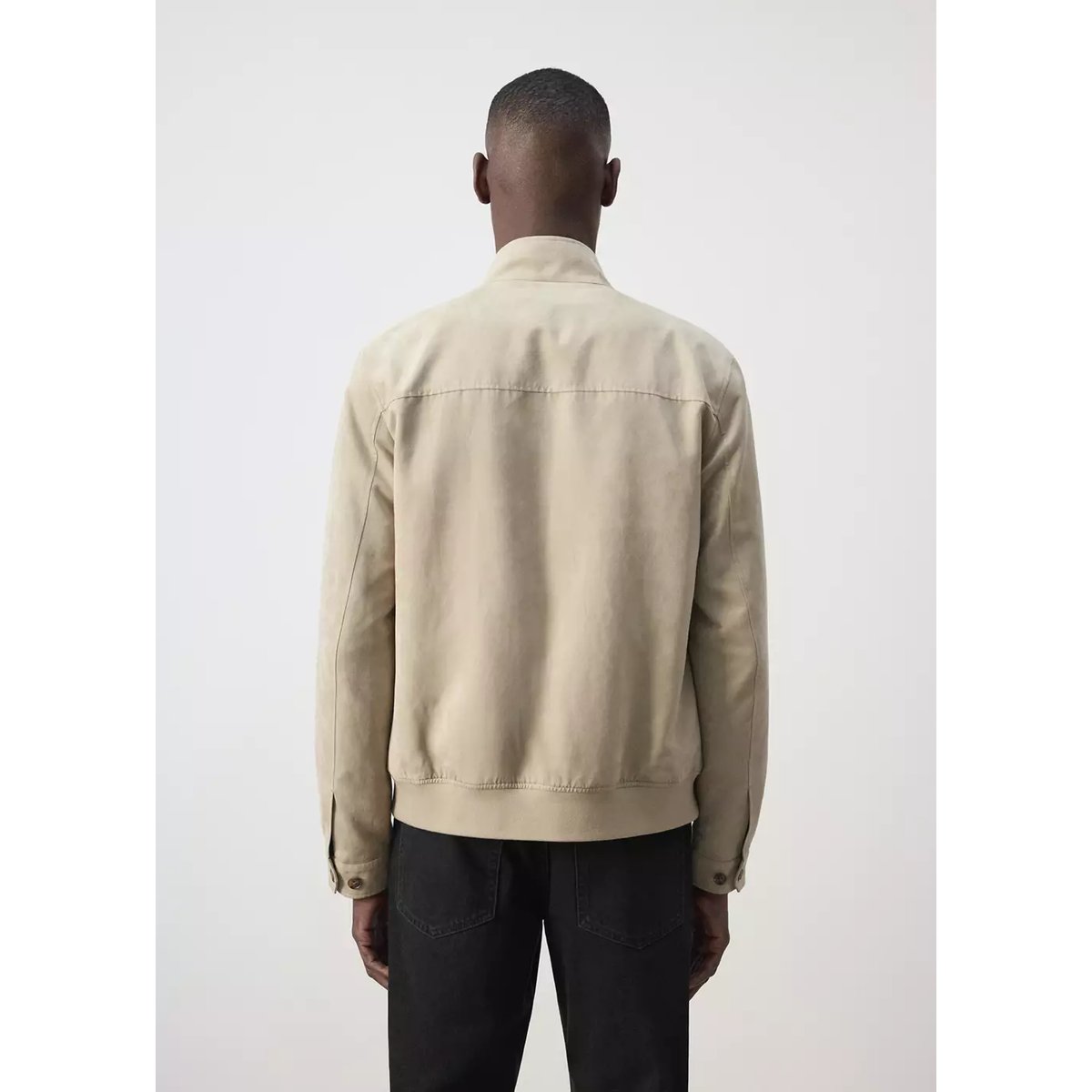 Veste bomber effet daim beige, MANGO MAN