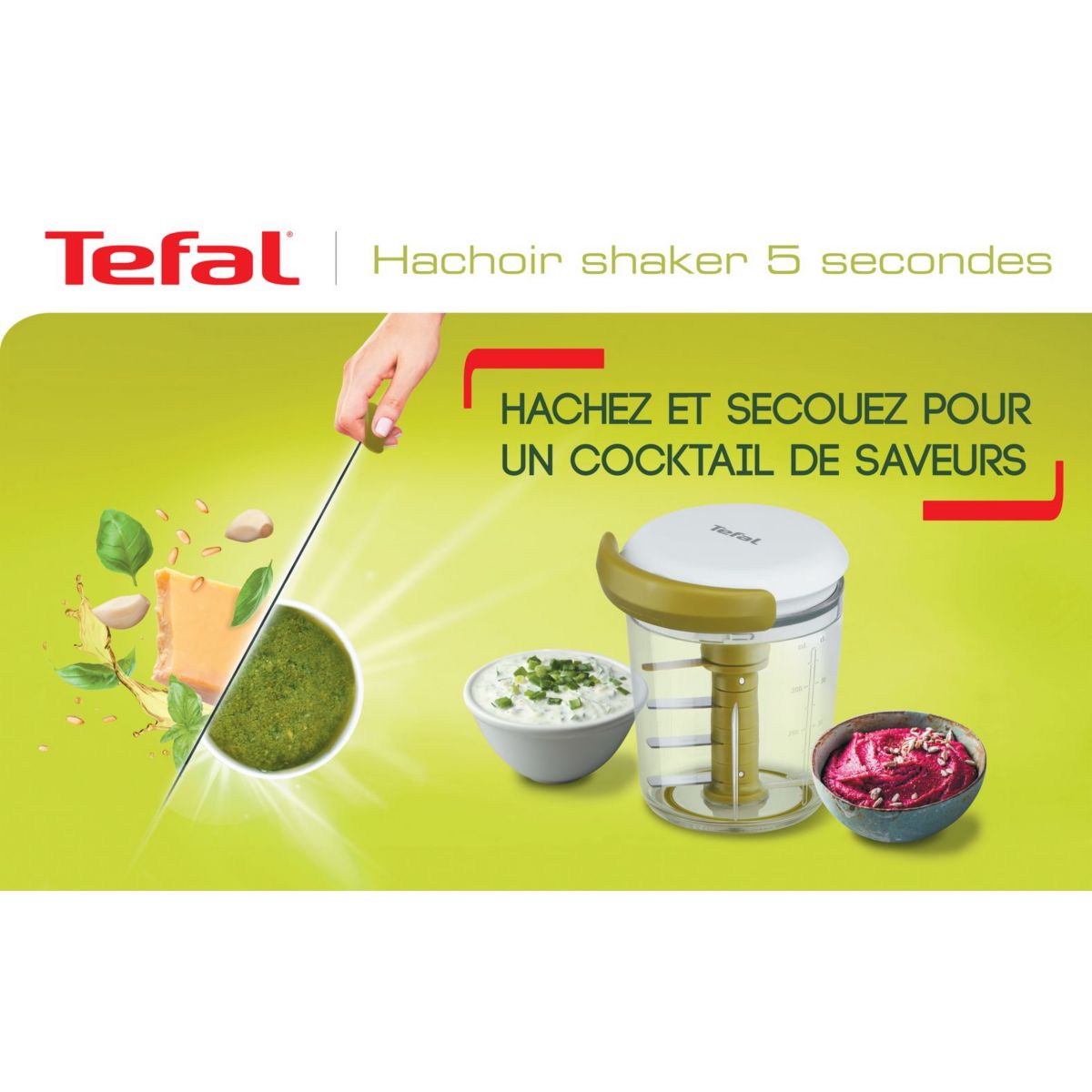 Hachoir Shaker 450 mL coloris unique, TEFAL