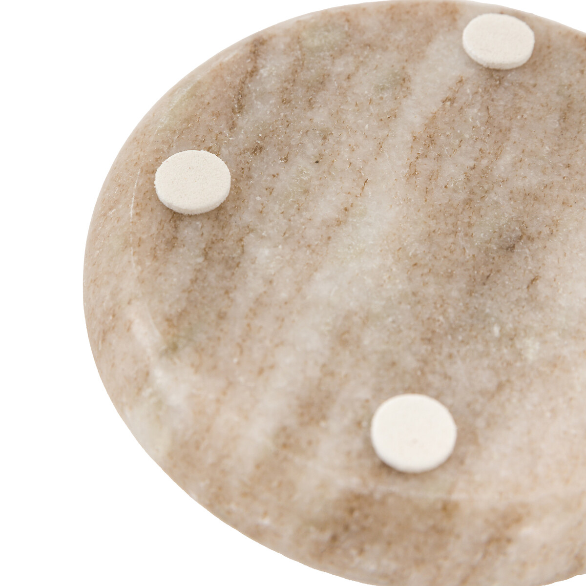Set of 4 Novi Round Coasters in Beige Marble natural, SO'HOME