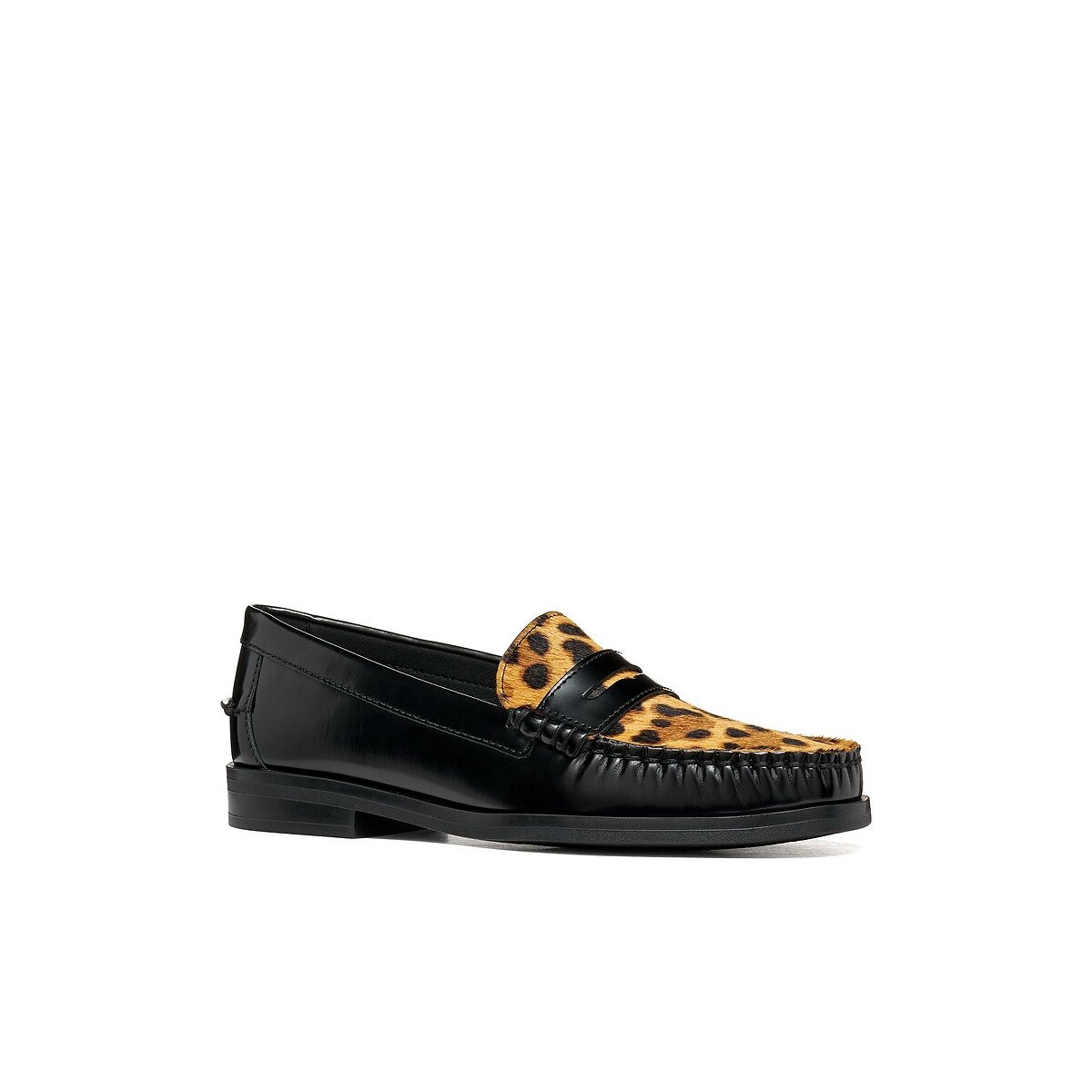 Mocassins en cuir, NOEMEN noir/marron, GEOX
