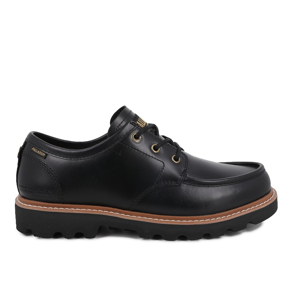 Moccassins à lacets en cuir, Trooperlite Loafer noir, PALLADIUM