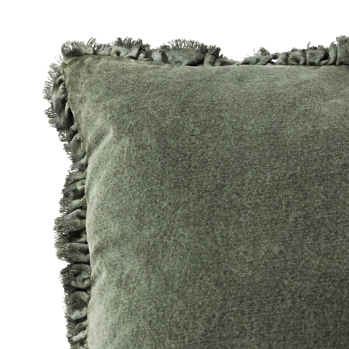 Bertie Cotton Velvet Cushion moss , YARD